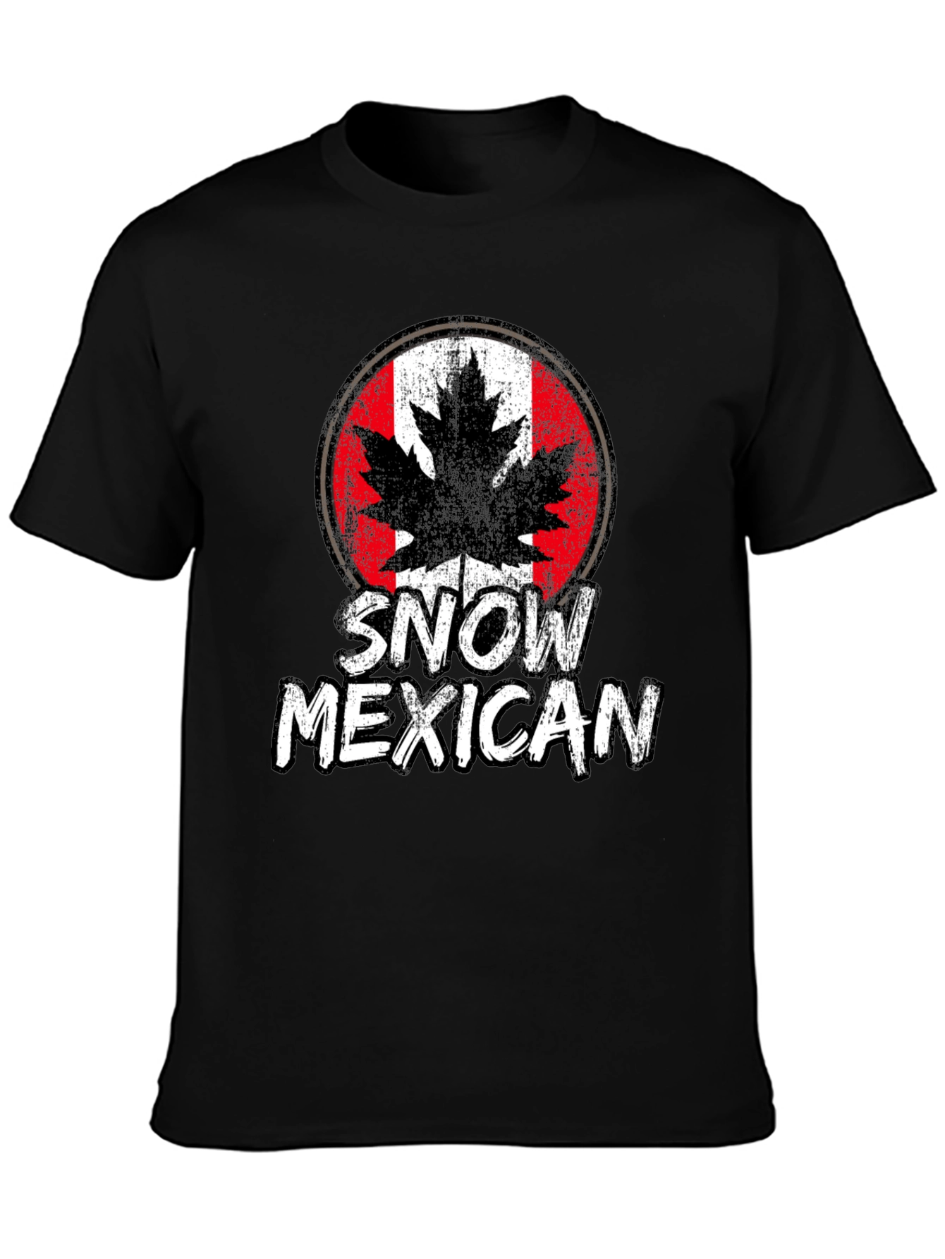 Snow Mexican Canada Flag Graphic T-Shirt