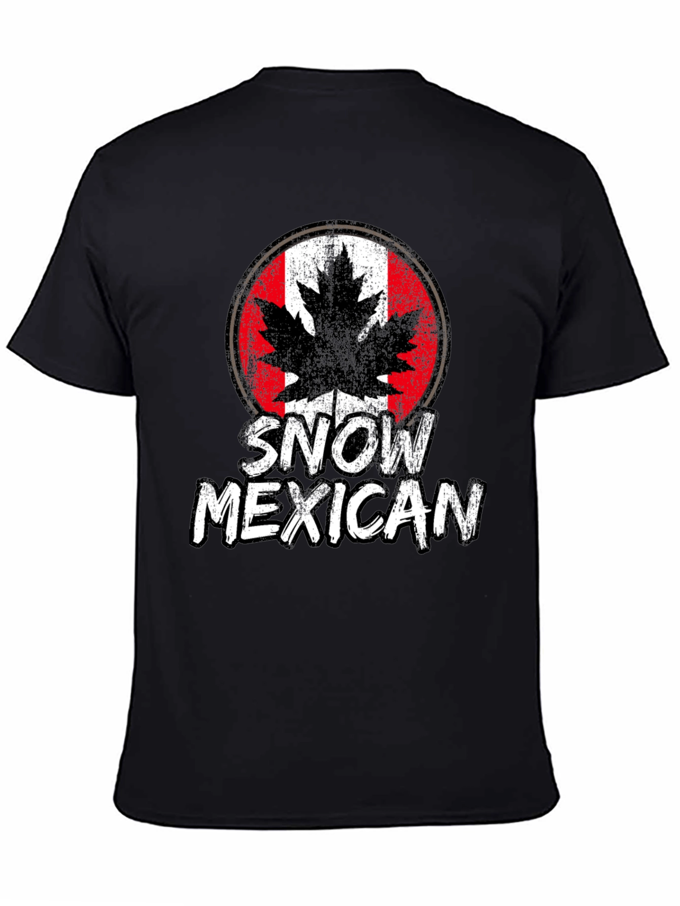 Snow Mexican Canada Flag Graphic T-Shirt