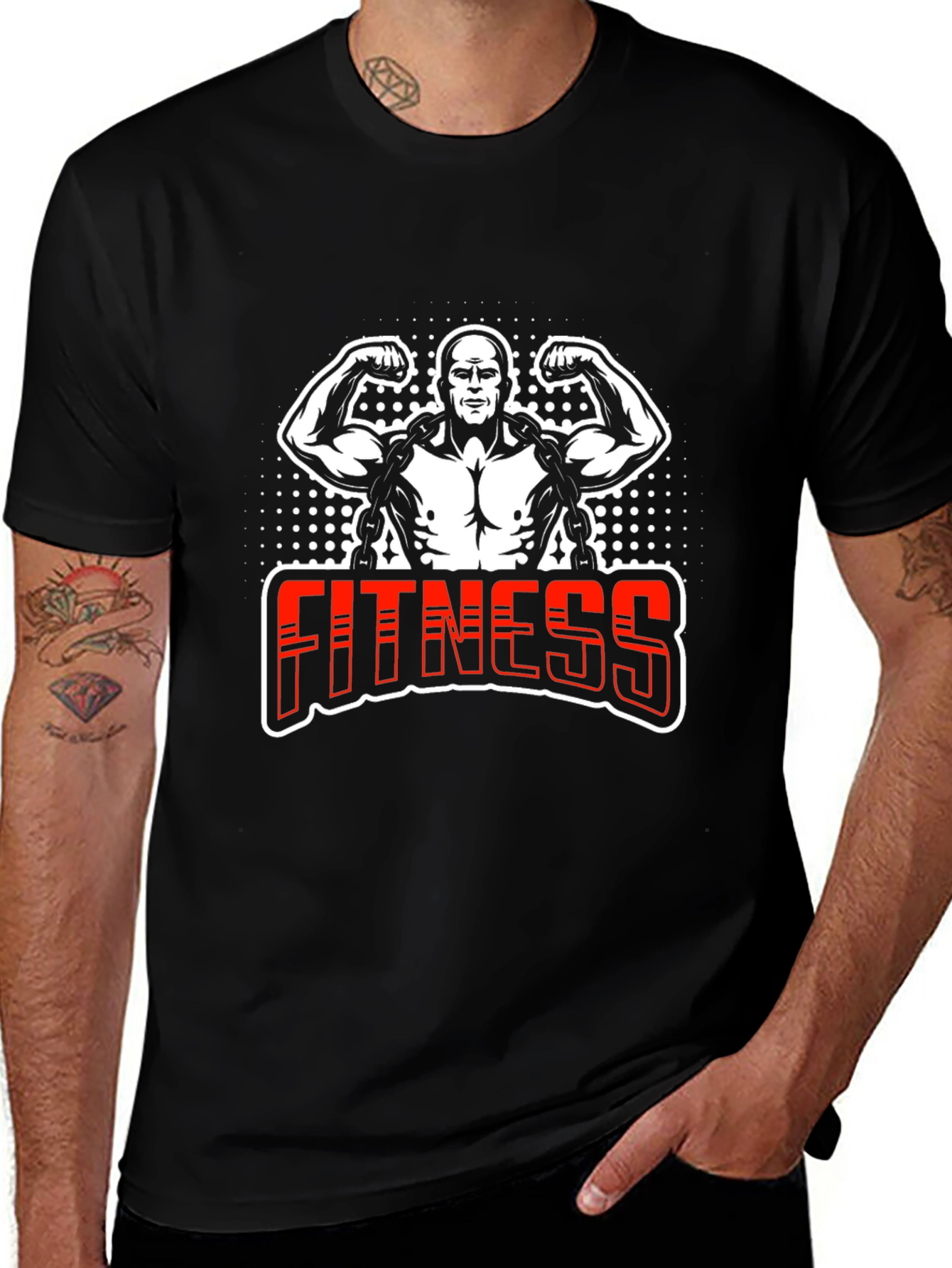 Fitness Graphic Black T-Shirt for Gym Lovers