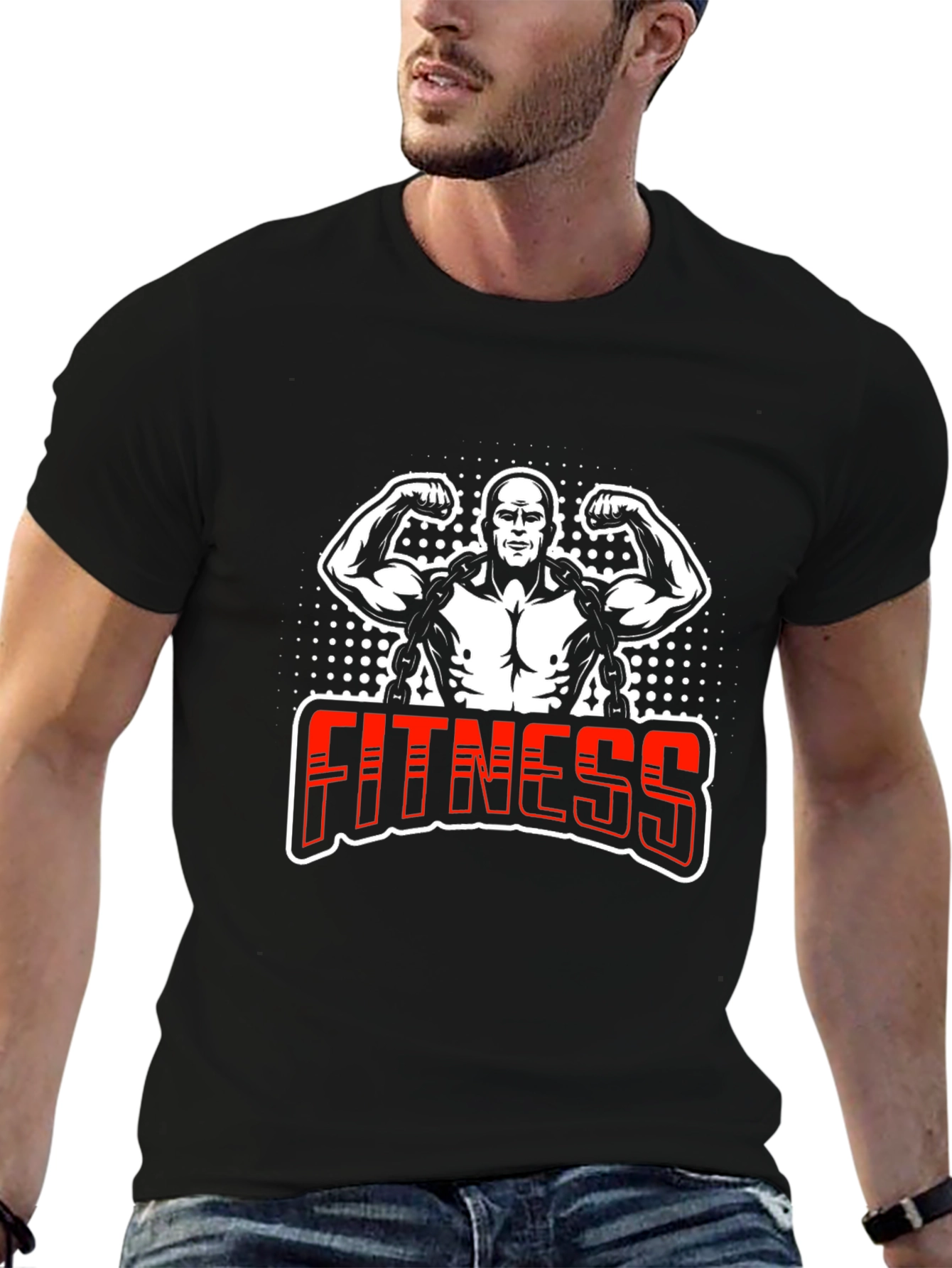 Fitness Graphic Black T-Shirt for Gym Lovers