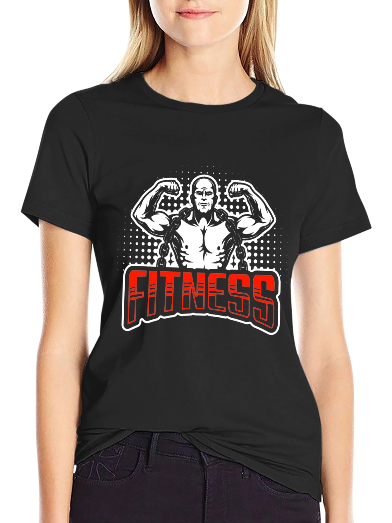 Fitness Graphic Black T-Shirt for Gym Lovers