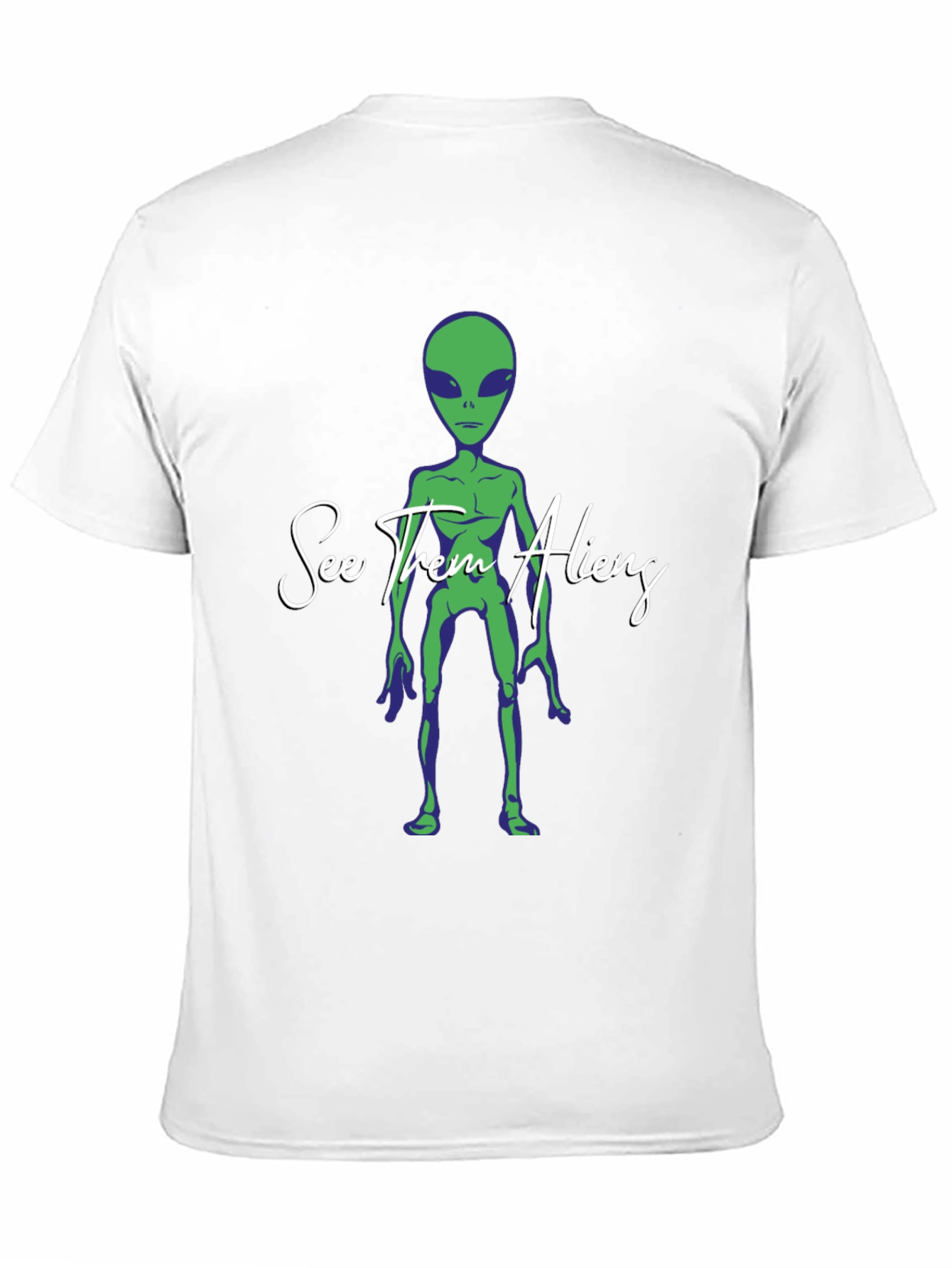 See Them Aliens Graphic Tee - Black Cotton T-Shirt