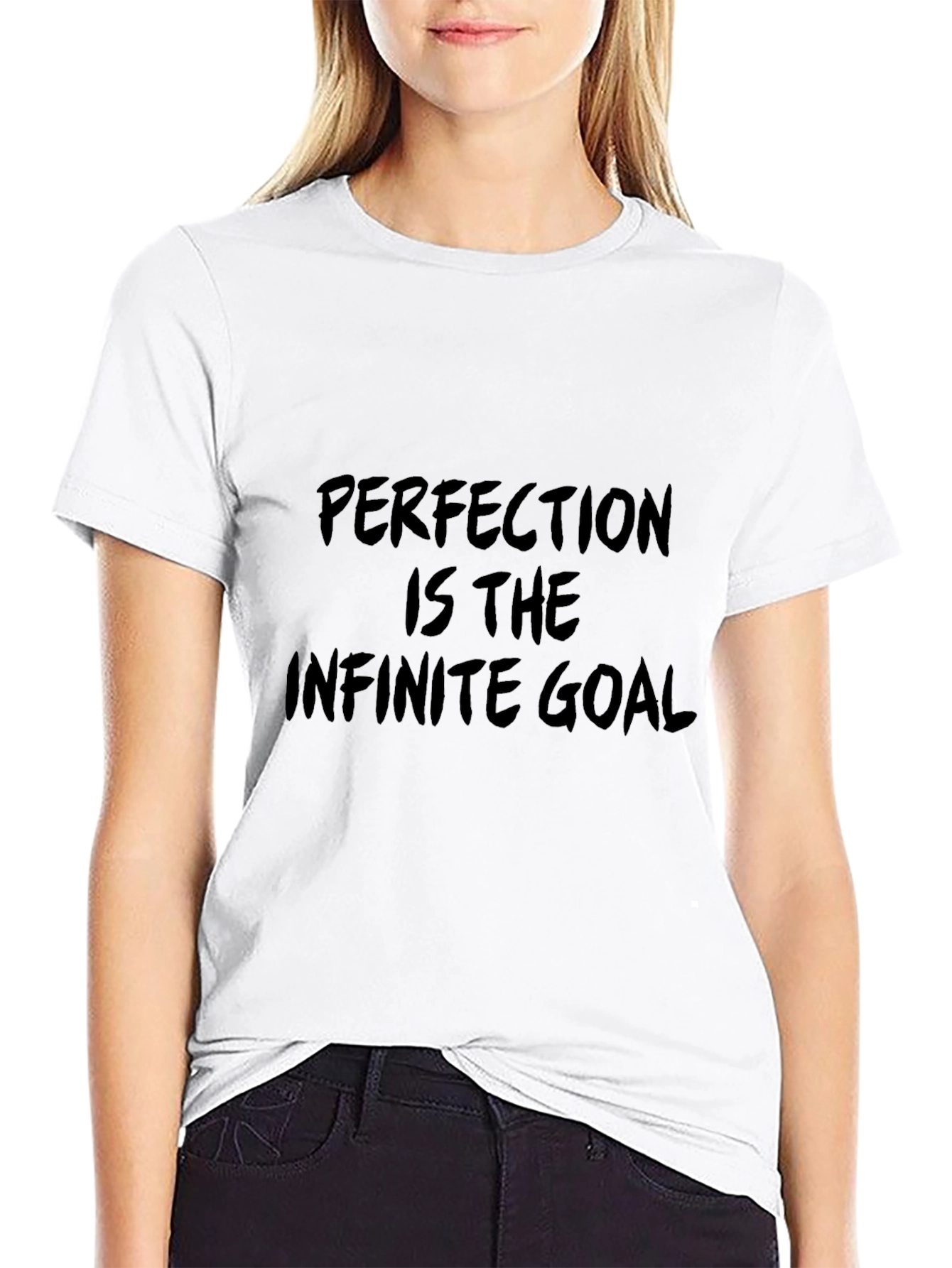 Perfection is the Infinite Goal Black T-Shirt