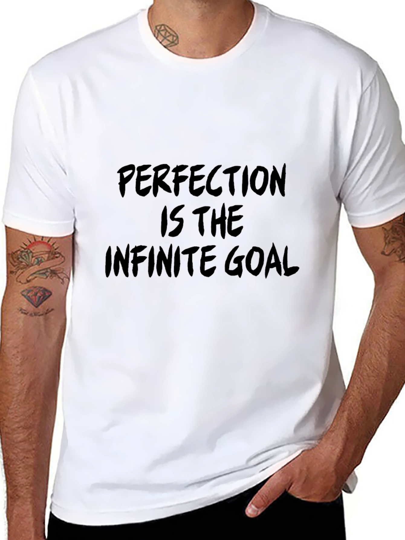 Perfection is the Infinite Goal Black T-Shirt