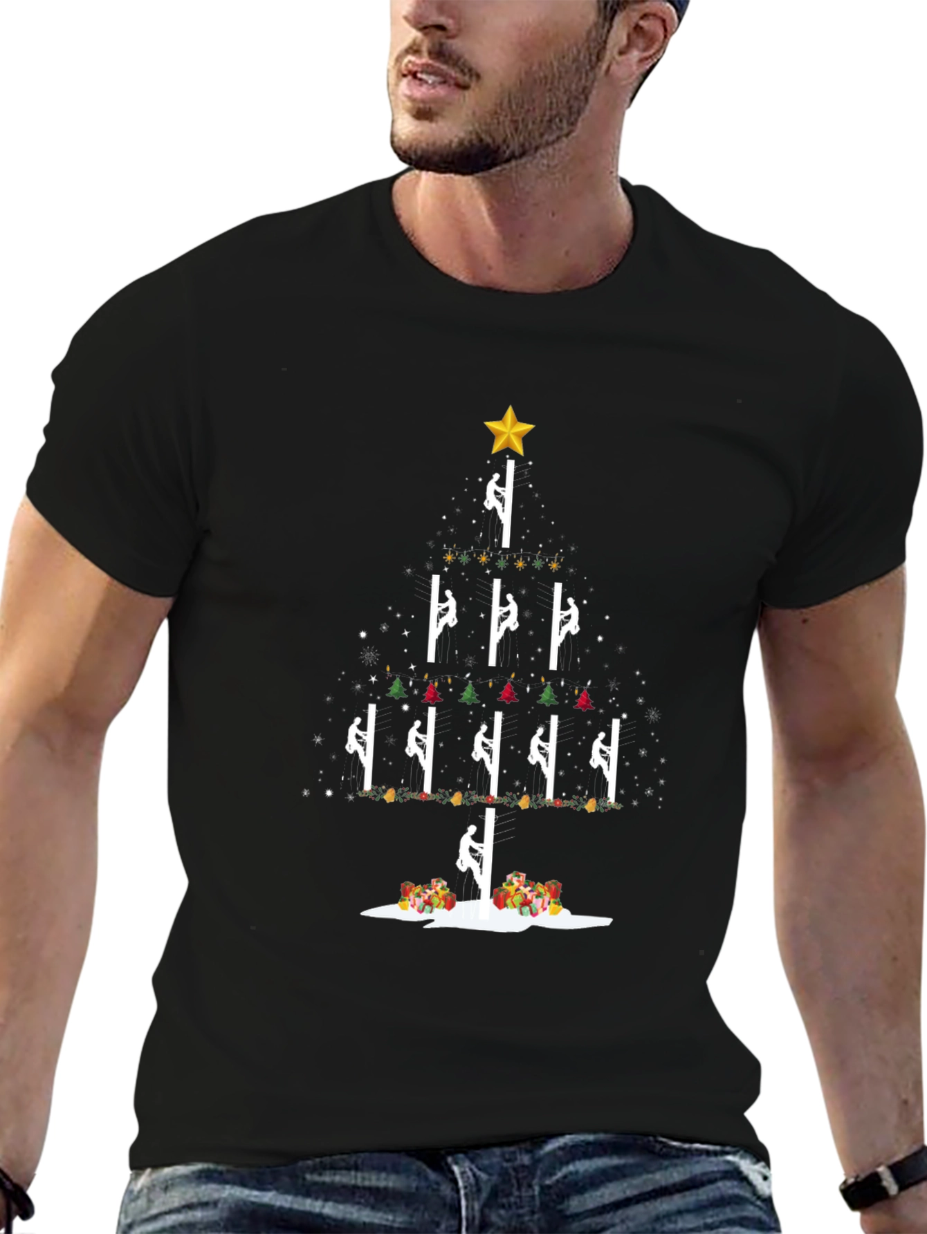 Christmas Pole Climber Tree T-Shirt