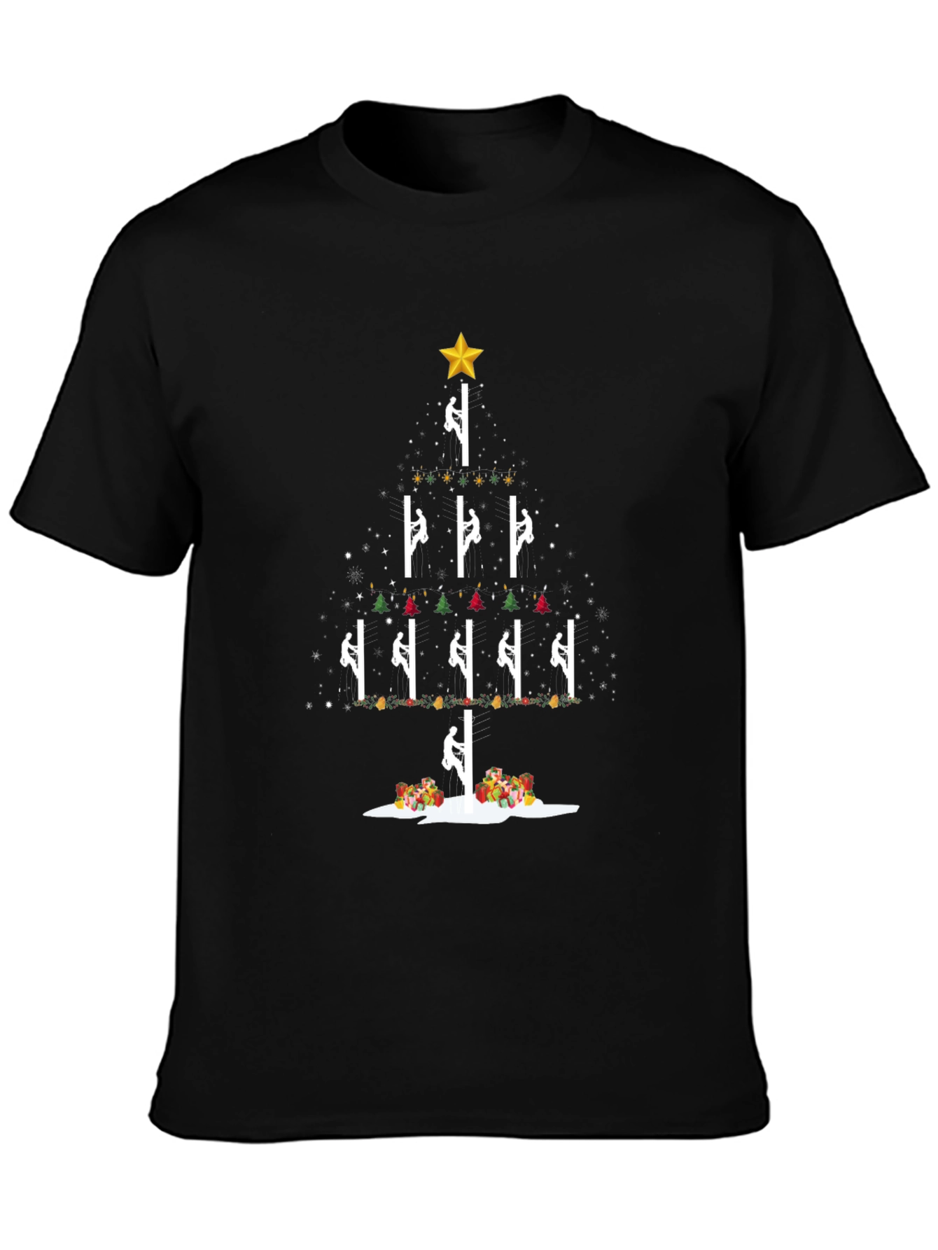 Christmas Pole Climber Tree T-Shirt