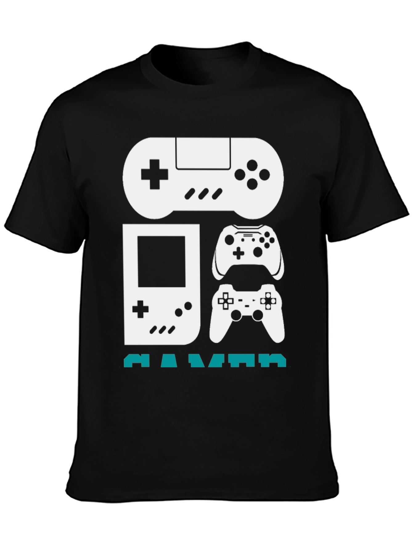 Gamer Graphic T-Shirt - Black Cotton Tee