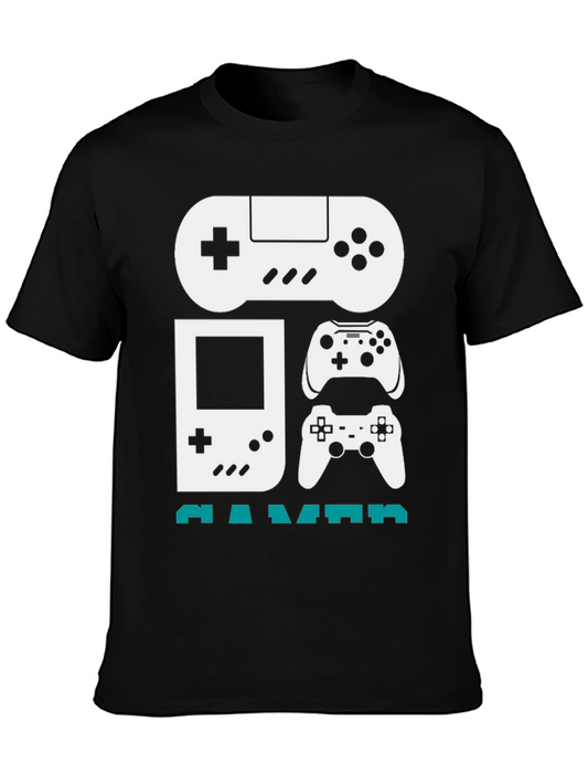 Gamer Graphic T-Shirt - Black Cotton Tee