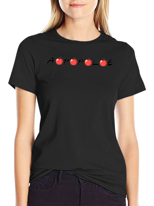 A Apple Pole - Graphic Black T-Shirt
