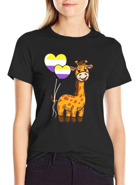 Giraffe Non-Binary Pride T-Shirt