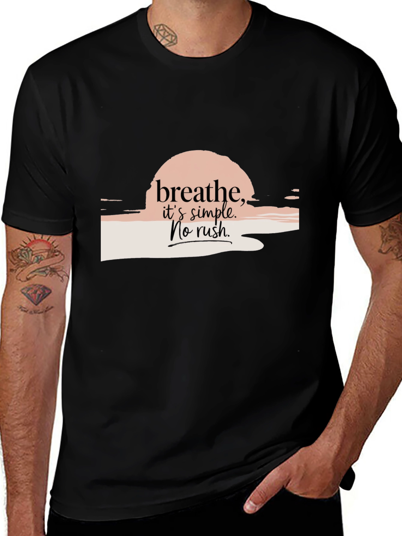 Breathe Simple Graphic Tee - Relaxed Fit