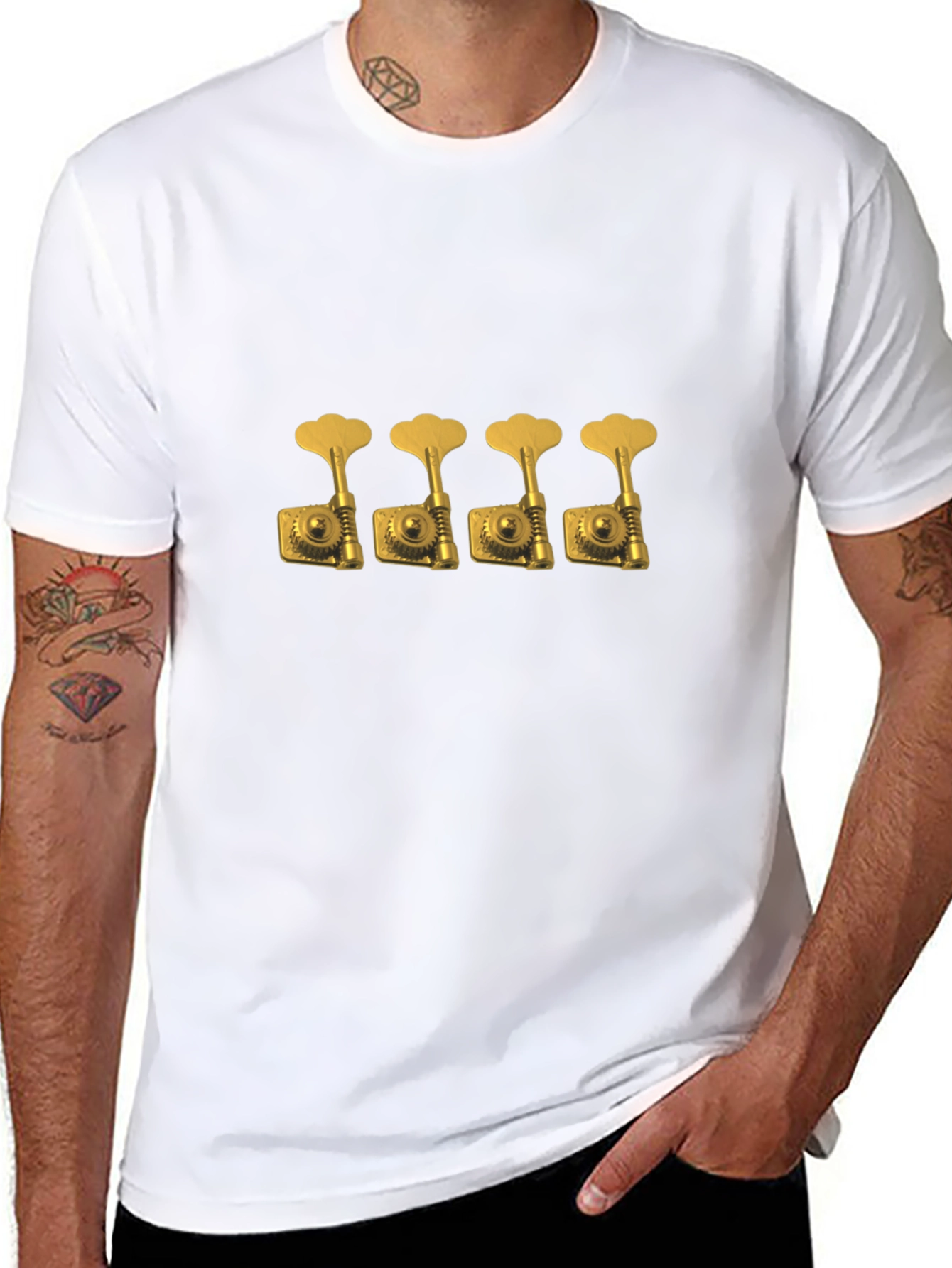 Bass Guitar Tuners T-Shirt - Musician Graphic Tee