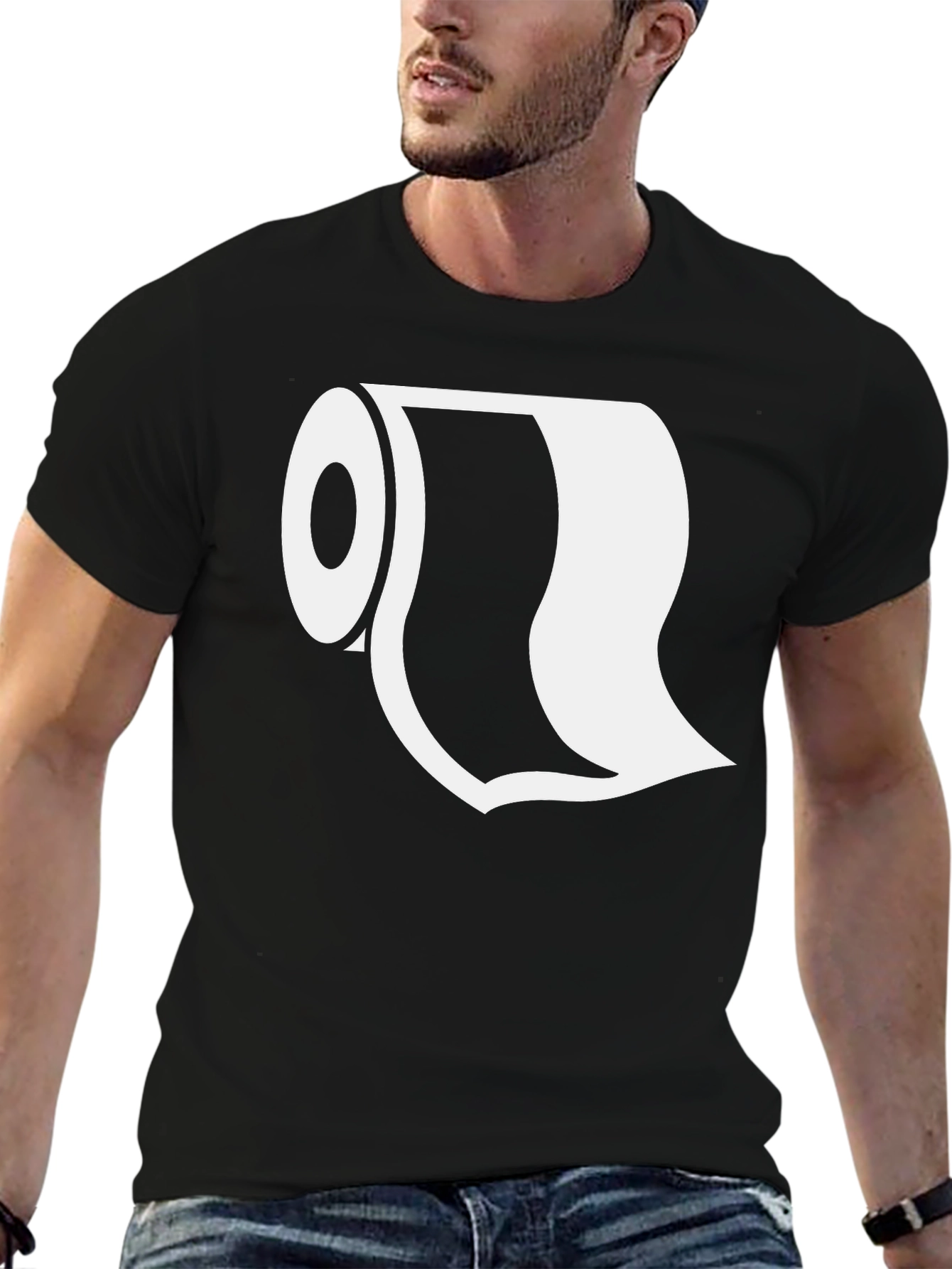 Funny Toilet Paper Roll Graphic T-Shirt - Novelty Tee