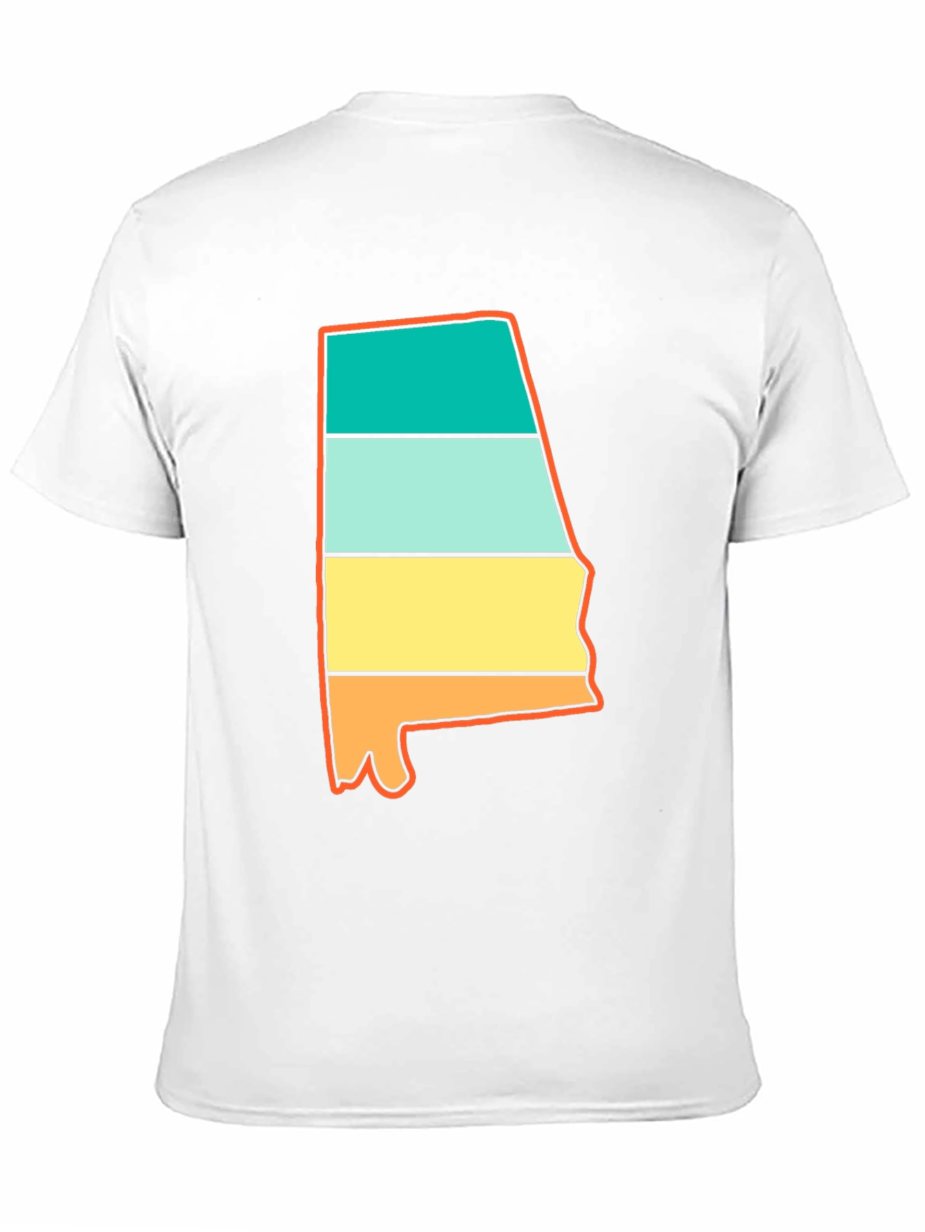Alabama State Pride Tee - Retro Striped Design