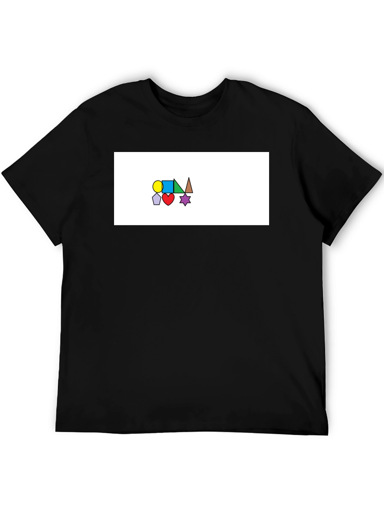 Abstract Shapes Black T-Shirt