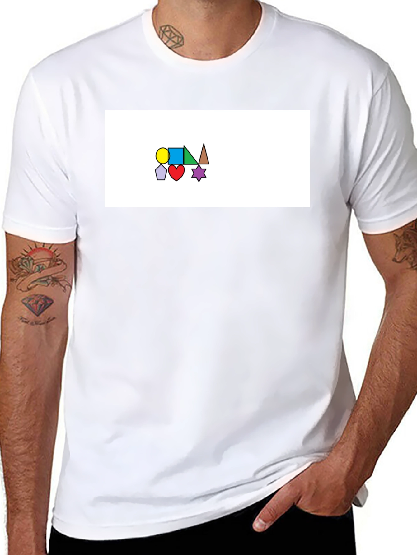 Abstract Shapes Black T-Shirt