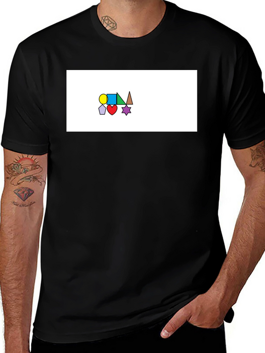 Abstract Shapes Black T-Shirt
