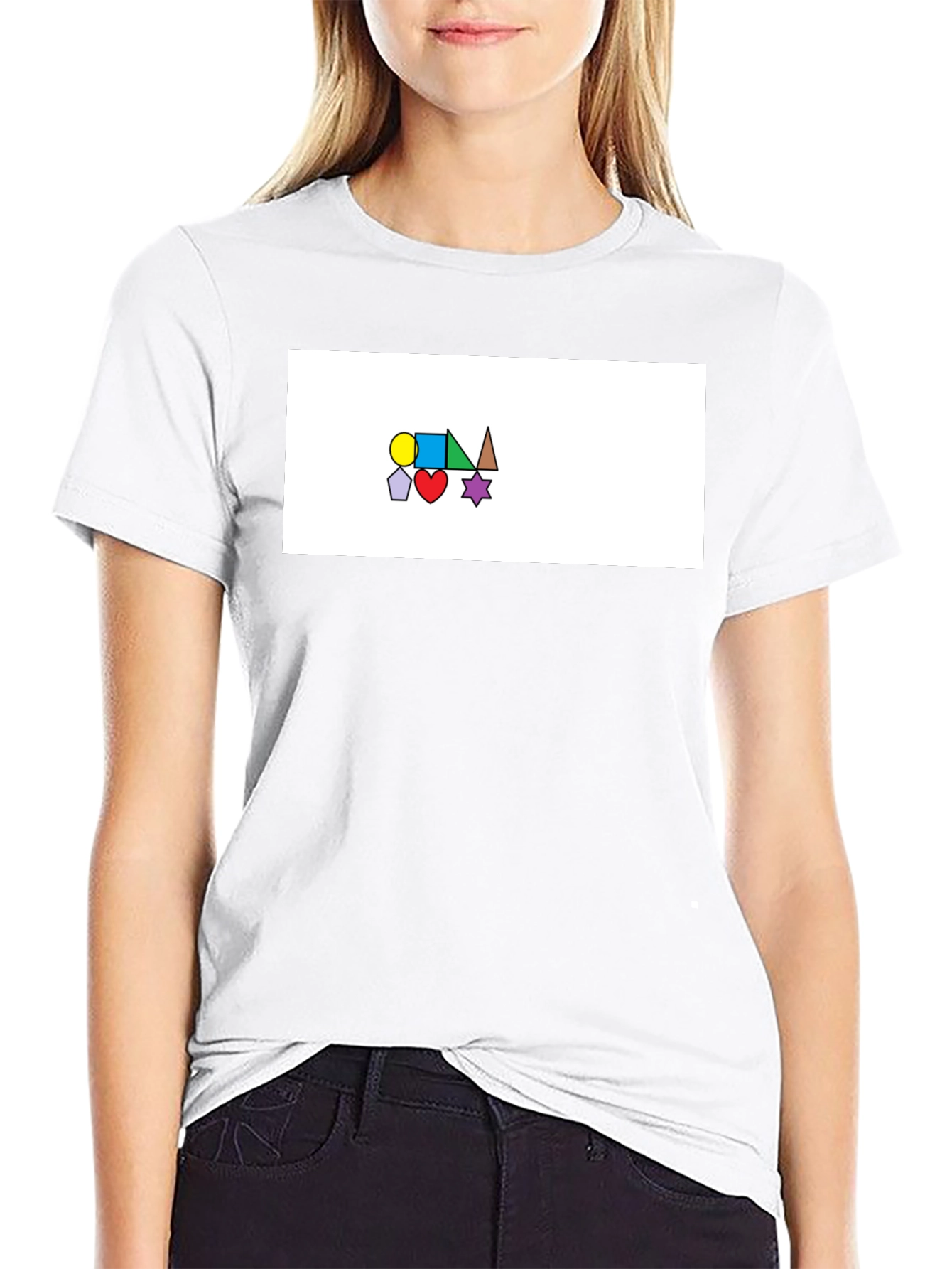 Abstract Shapes Black T-Shirt