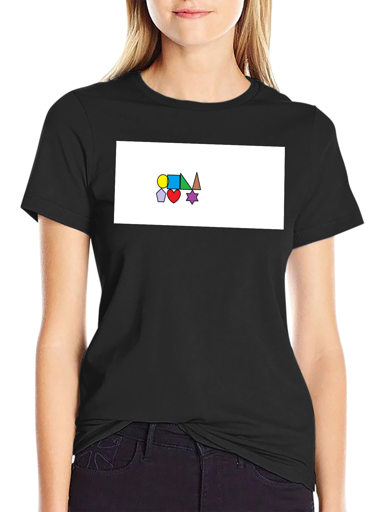 Abstract Shapes Black T-Shirt