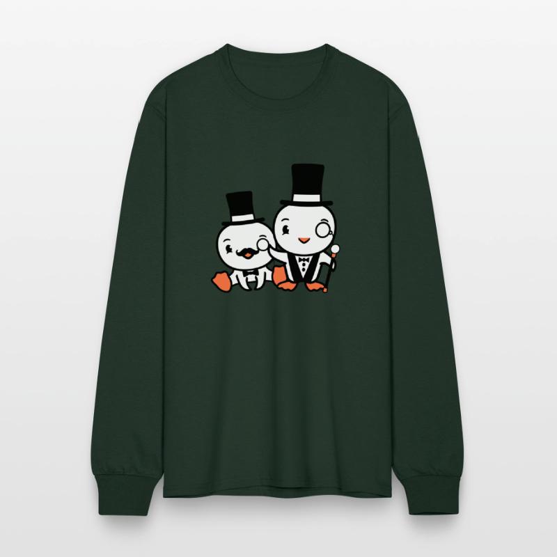 2 Birds Rich Wealthy Two Gentlemen Top Hat Sir Mr.