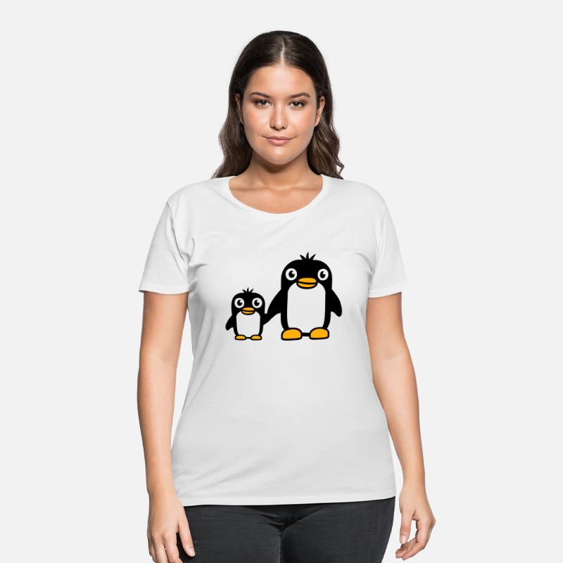 2 Penguins Dad Mom Child Baby Hands Holding Cute