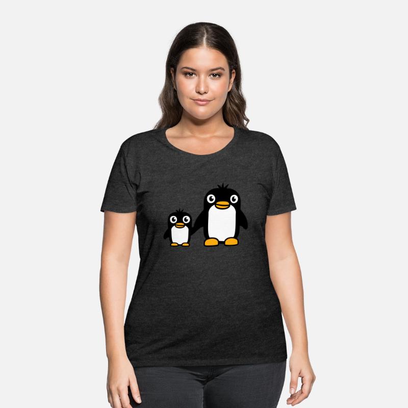 2 Penguins Dad Mom Child Baby Hands Holding Cute