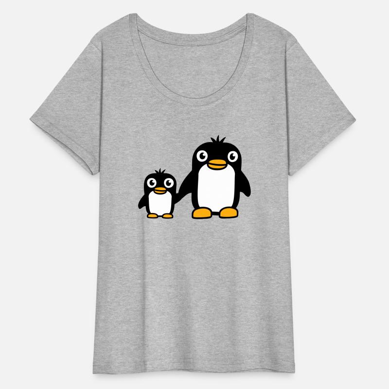 2 Penguins Dad Mom Child Baby Hands Holding Cute