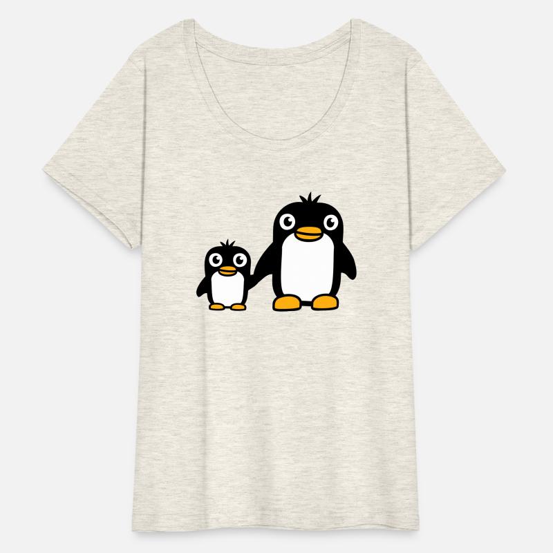 2 Penguins Dad Mom Child Baby Hands Holding Cute