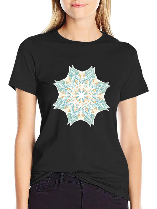 Geometric Mandala Graphic Tee - Stylish Casual Wear