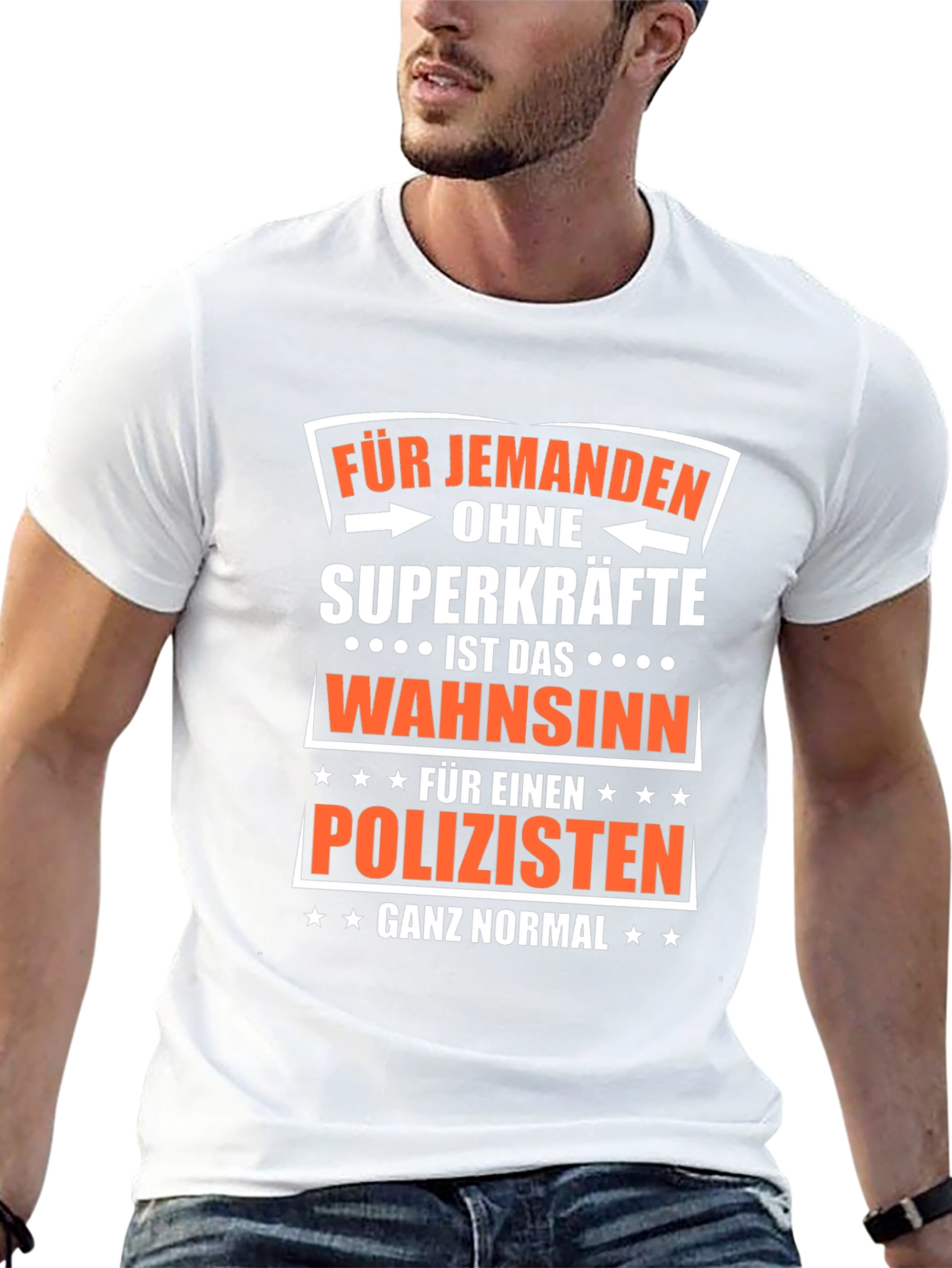 Funny Policeman T-Shirt - Superpowers Not Required