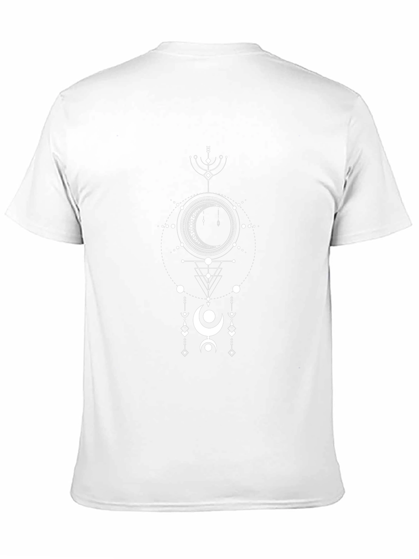 Geometric Moon Phase T-Shirt - Black