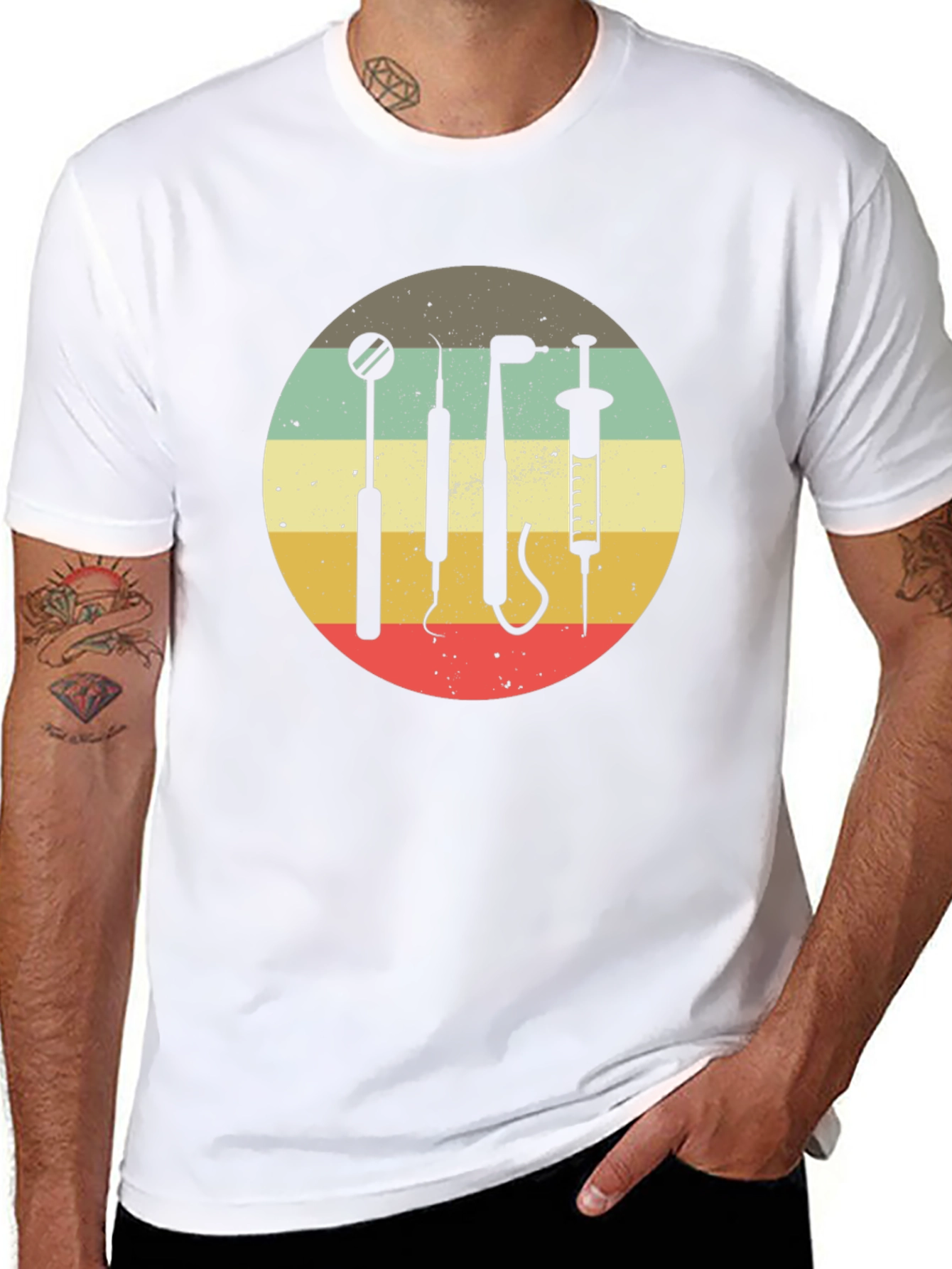 Retro Dentist Tools T-Shirt - Dental Hygiene Tee