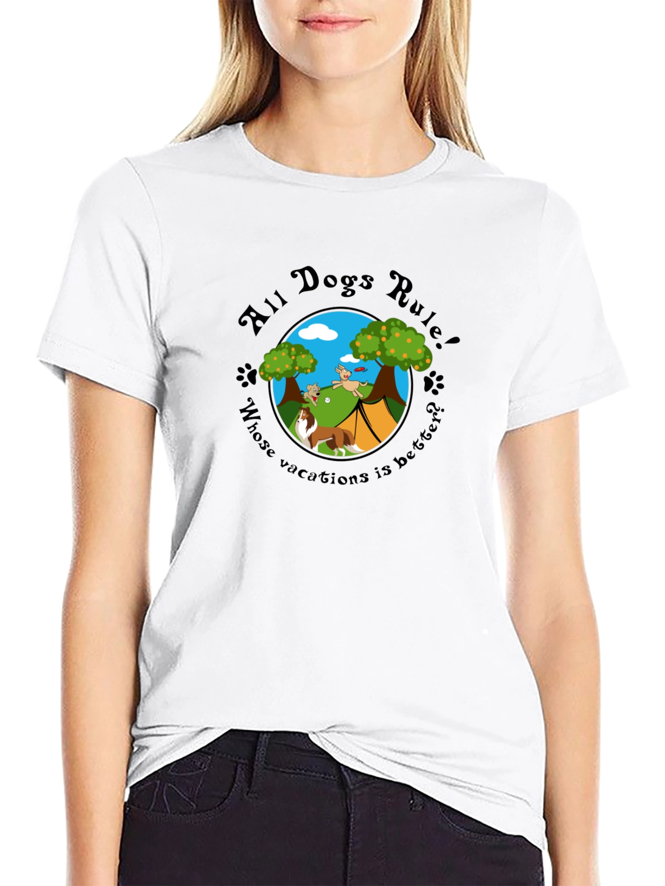 All Dogs Rule Camping T-Shirt – Funny Dog Lover Outdoor Graphic Tee