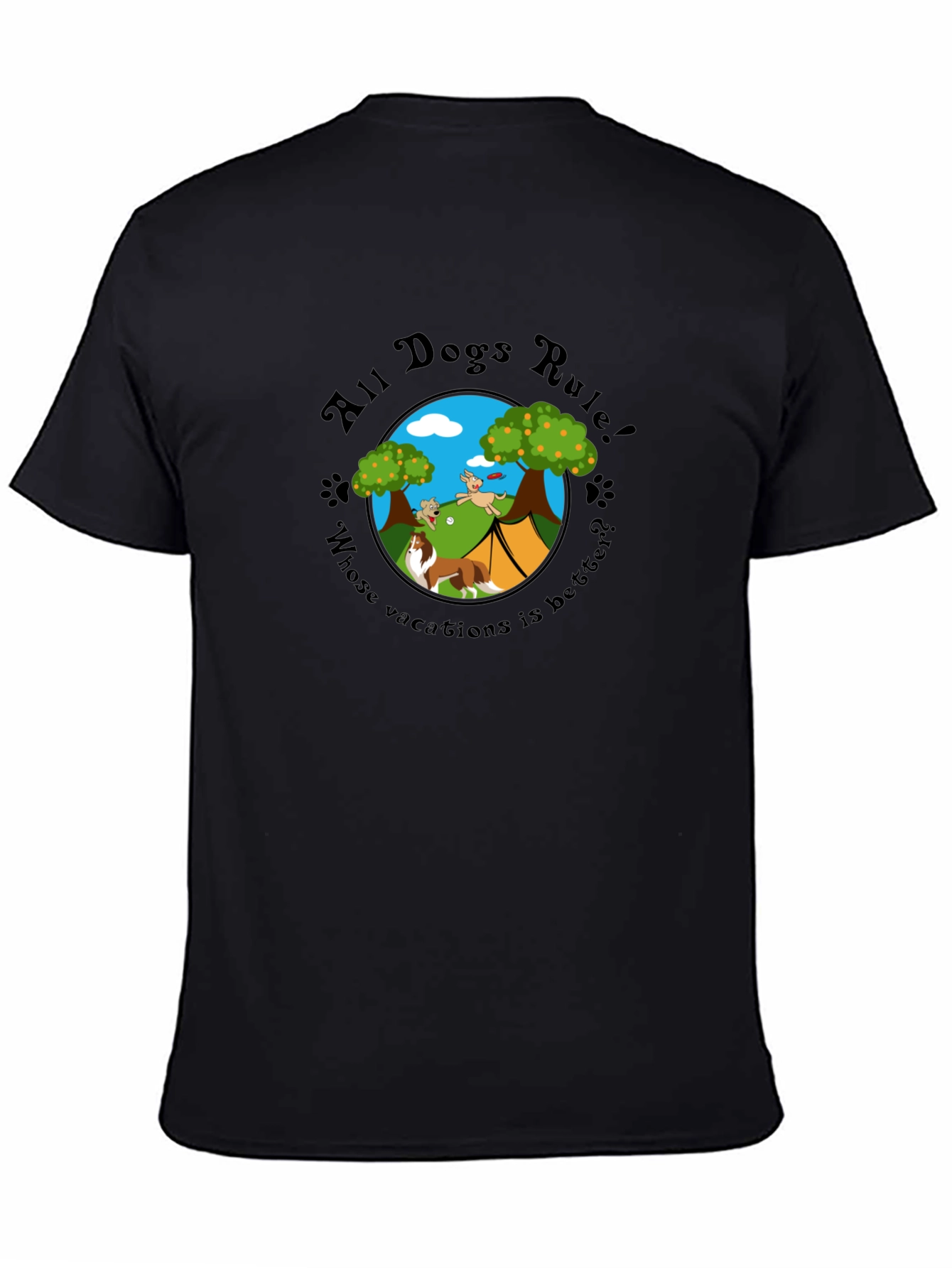 All Dogs Rule Camping T-Shirt – Funny Dog Lover Outdoor Graphic Tee