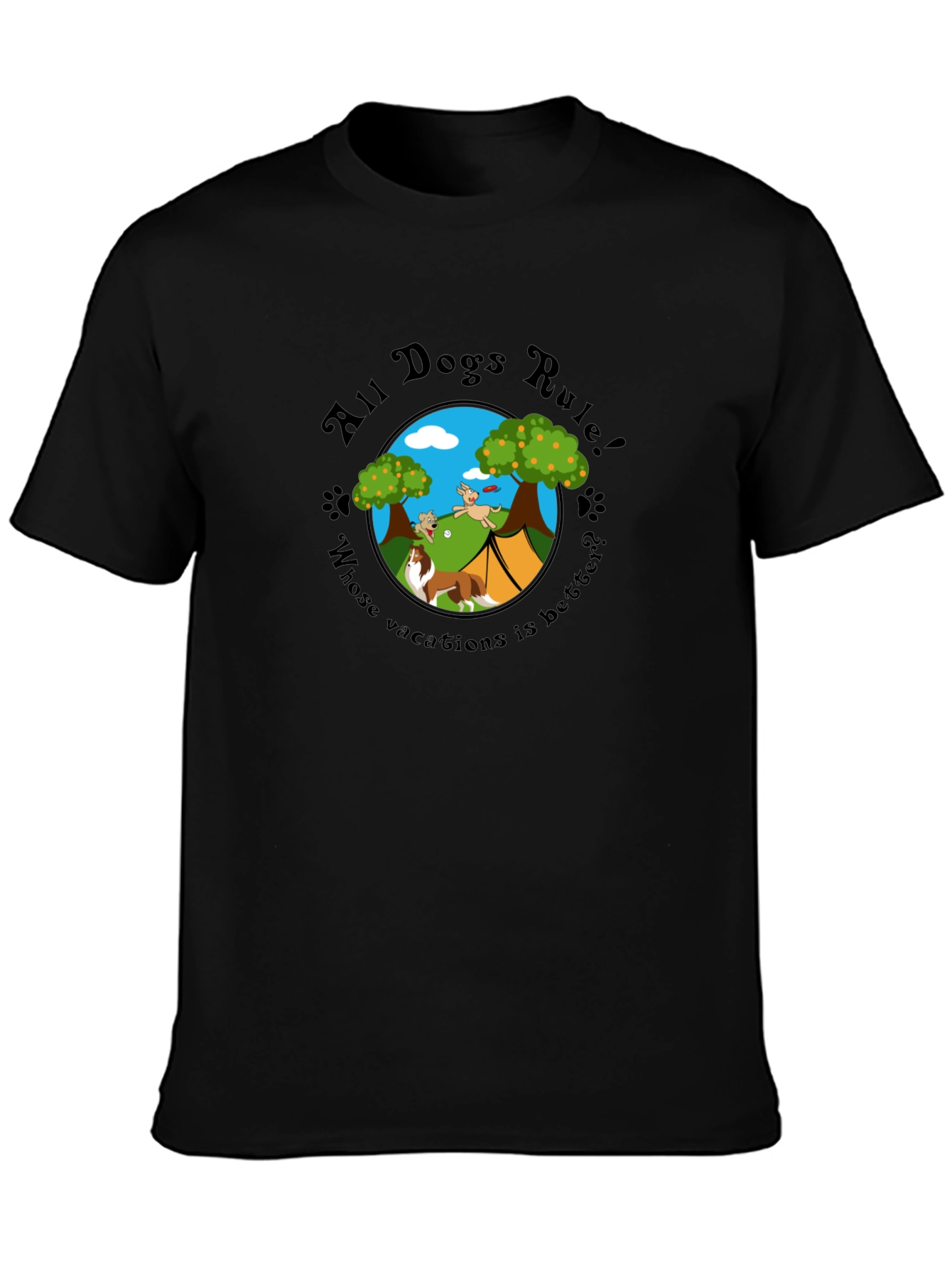 All Dogs Rule Camping T-Shirt – Funny Dog Lover Outdoor Graphic Tee