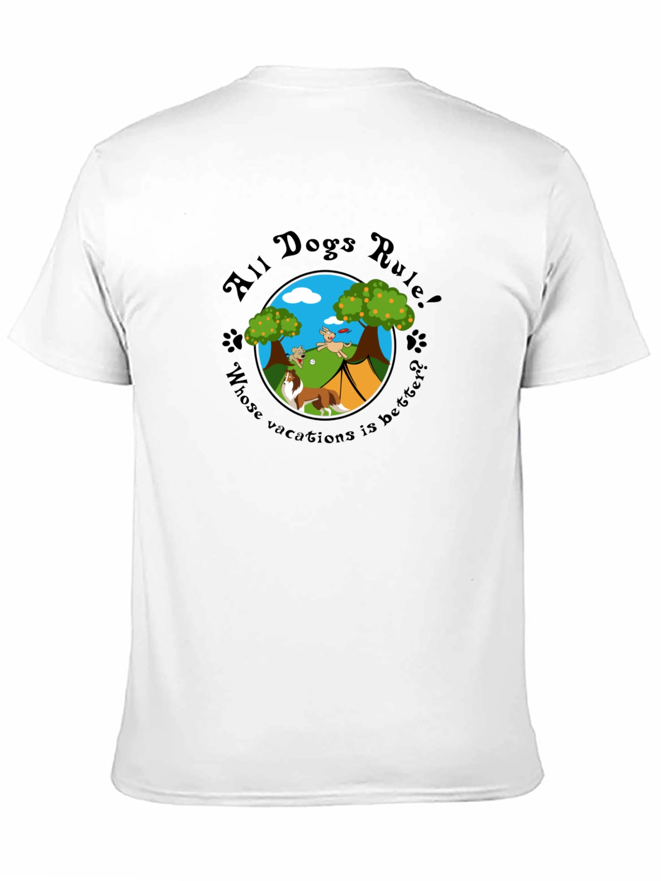 All Dogs Rule Camping T-Shirt – Funny Dog Lover Outdoor Graphic Tee