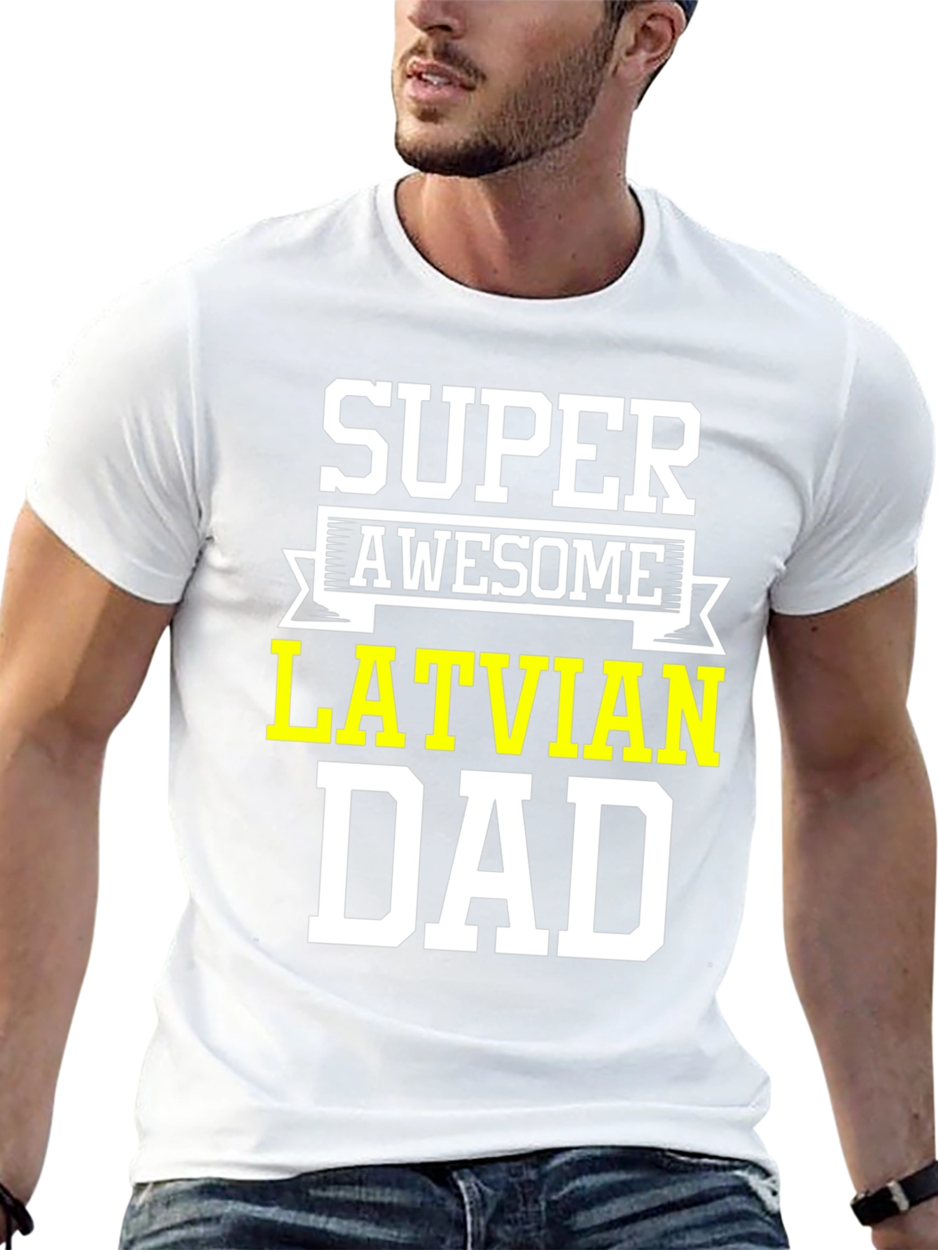 Super Awesome Latvian Dad T-Shirt