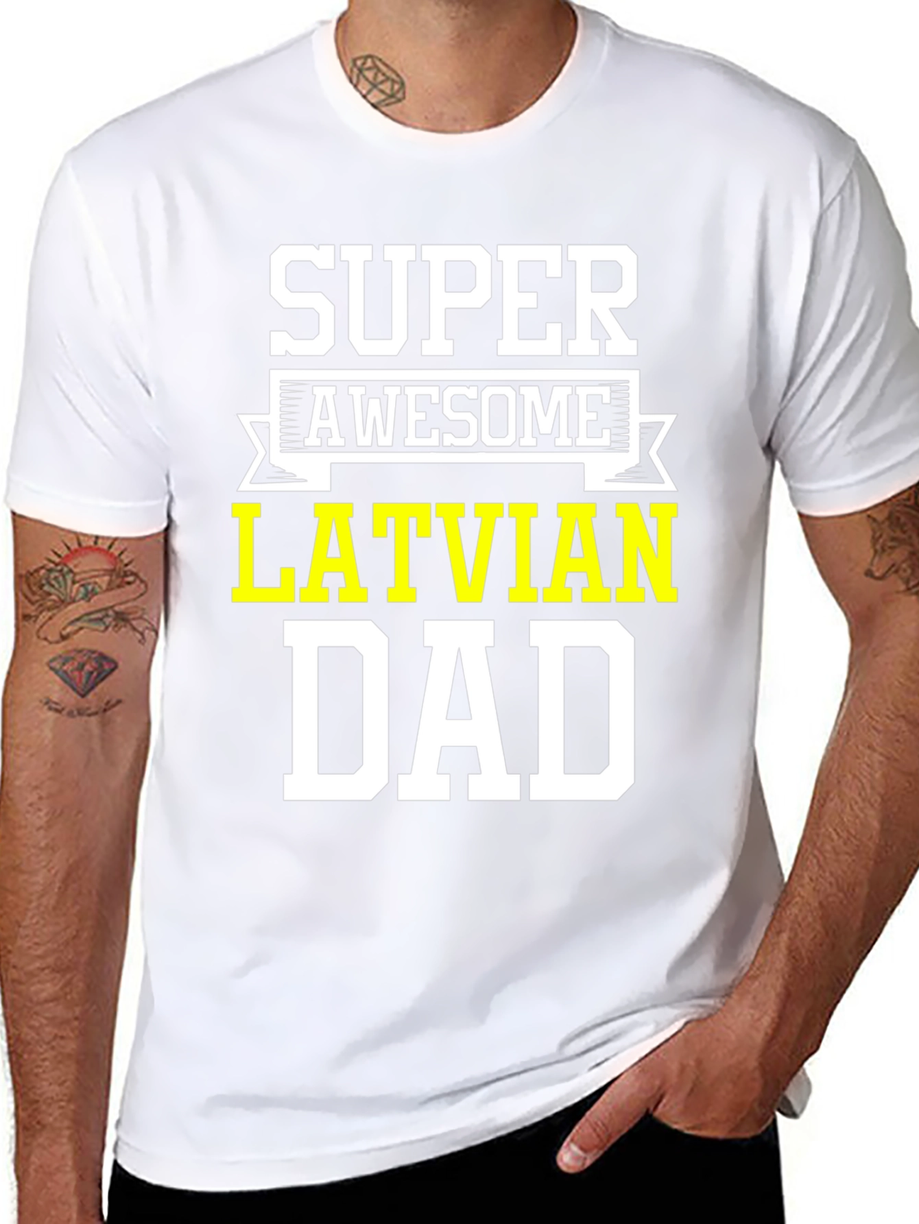 Super Awesome Latvian Dad T-Shirt