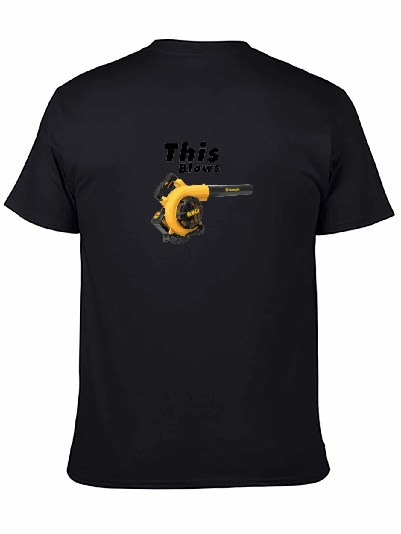 This Blows Leaf Blower Black Graphic T-Shirt