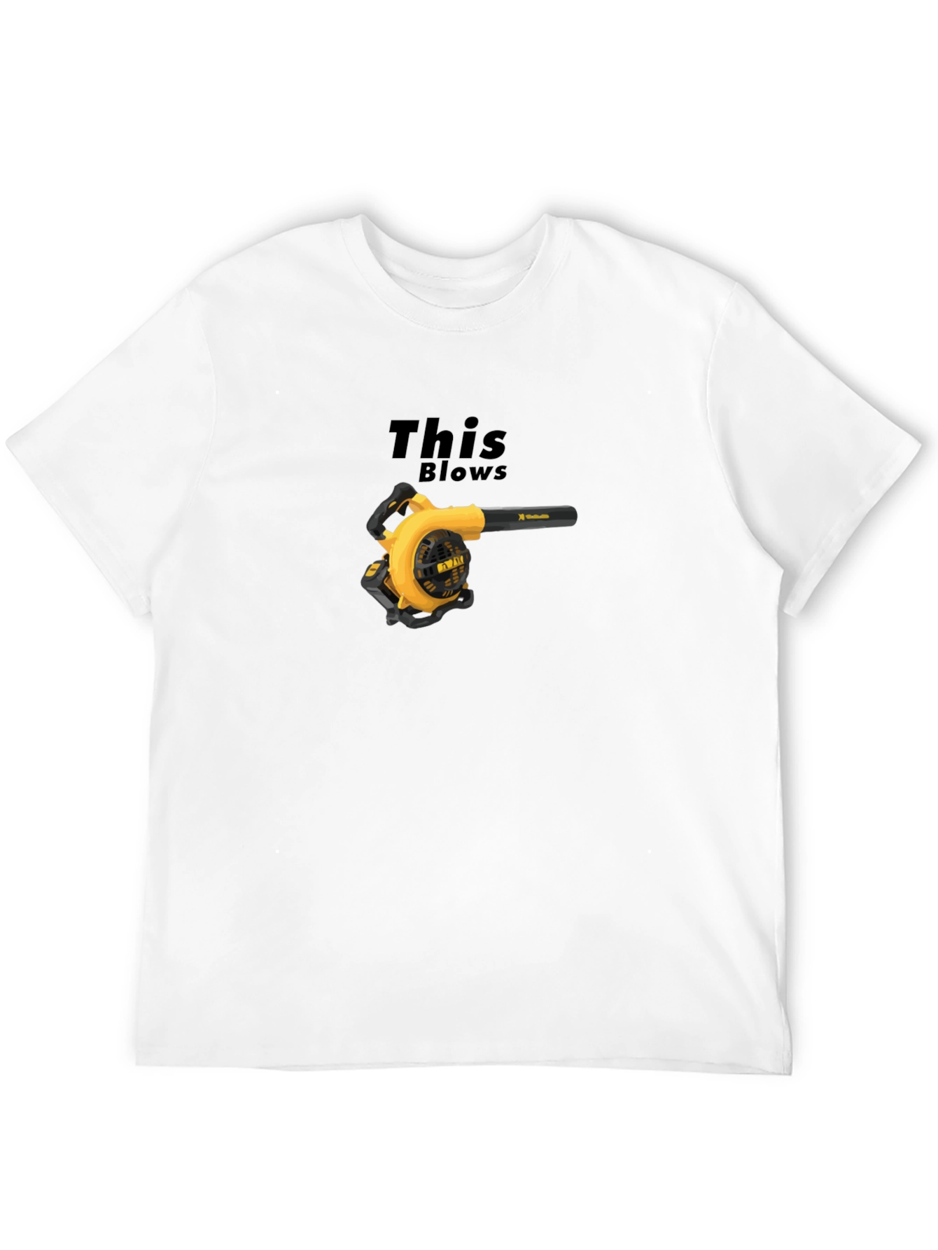 This Blows Leaf Blower Black Graphic T-Shirt