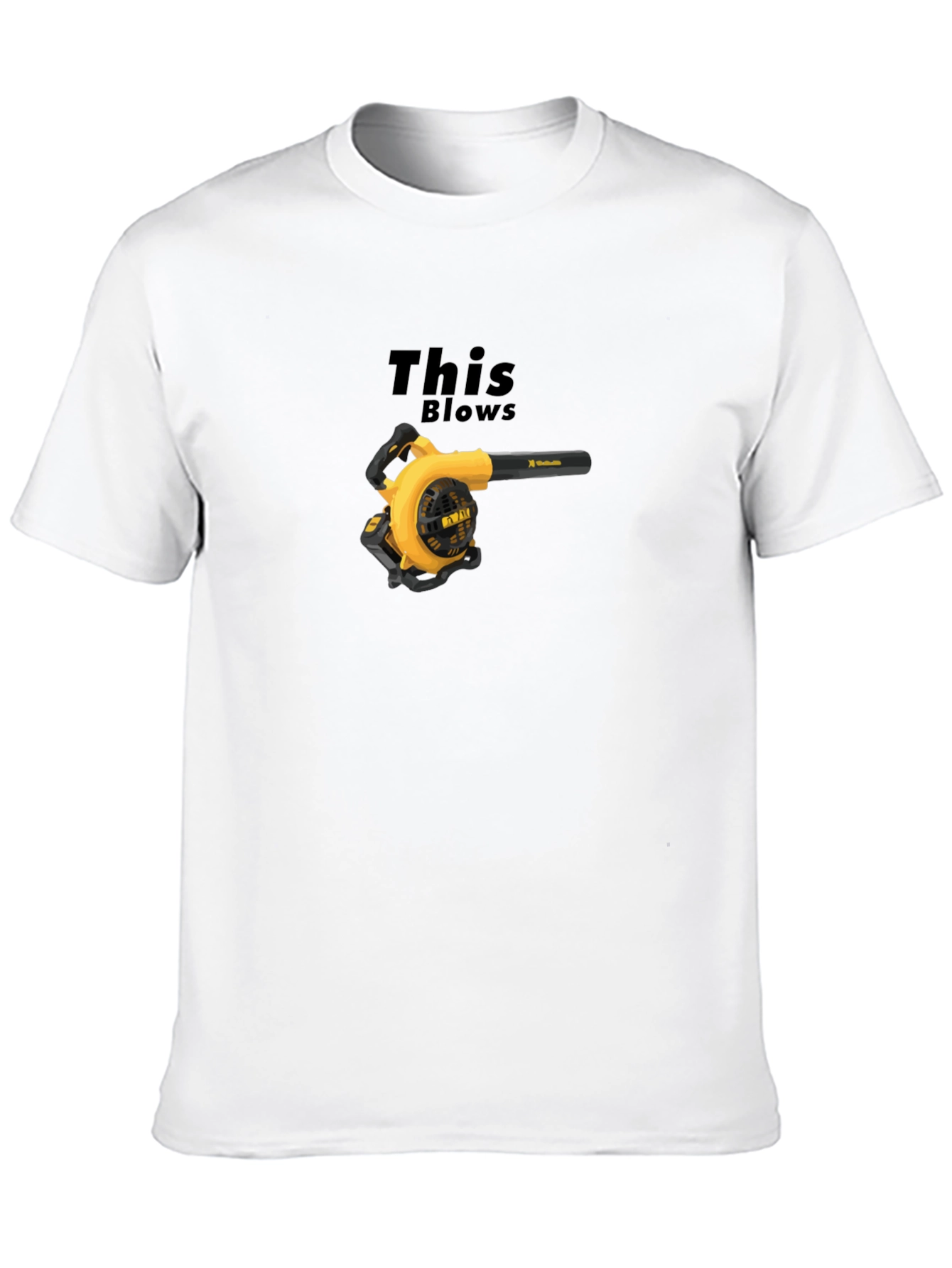 This Blows Leaf Blower Black Graphic T-Shirt