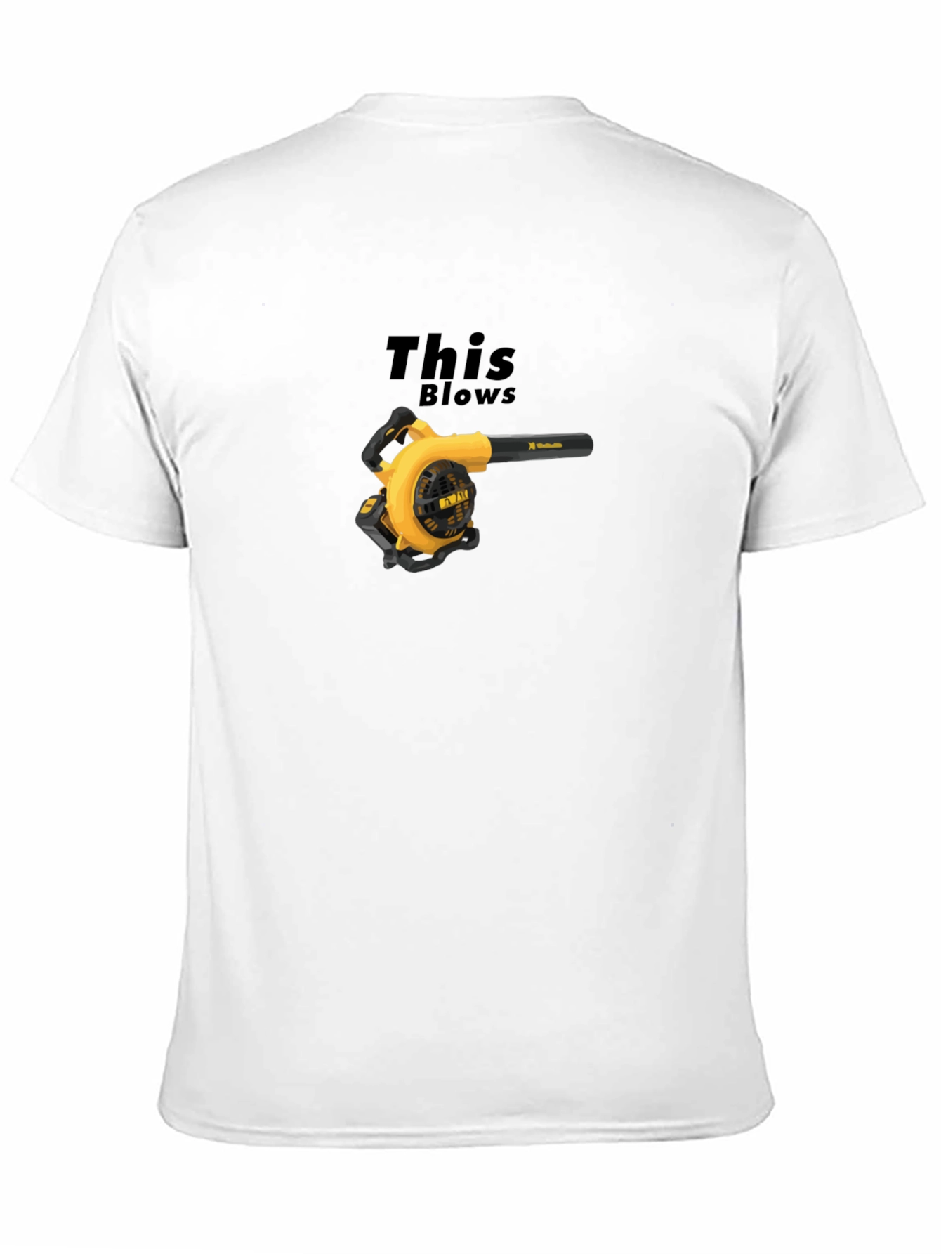 This Blows Leaf Blower Black Graphic T-Shirt