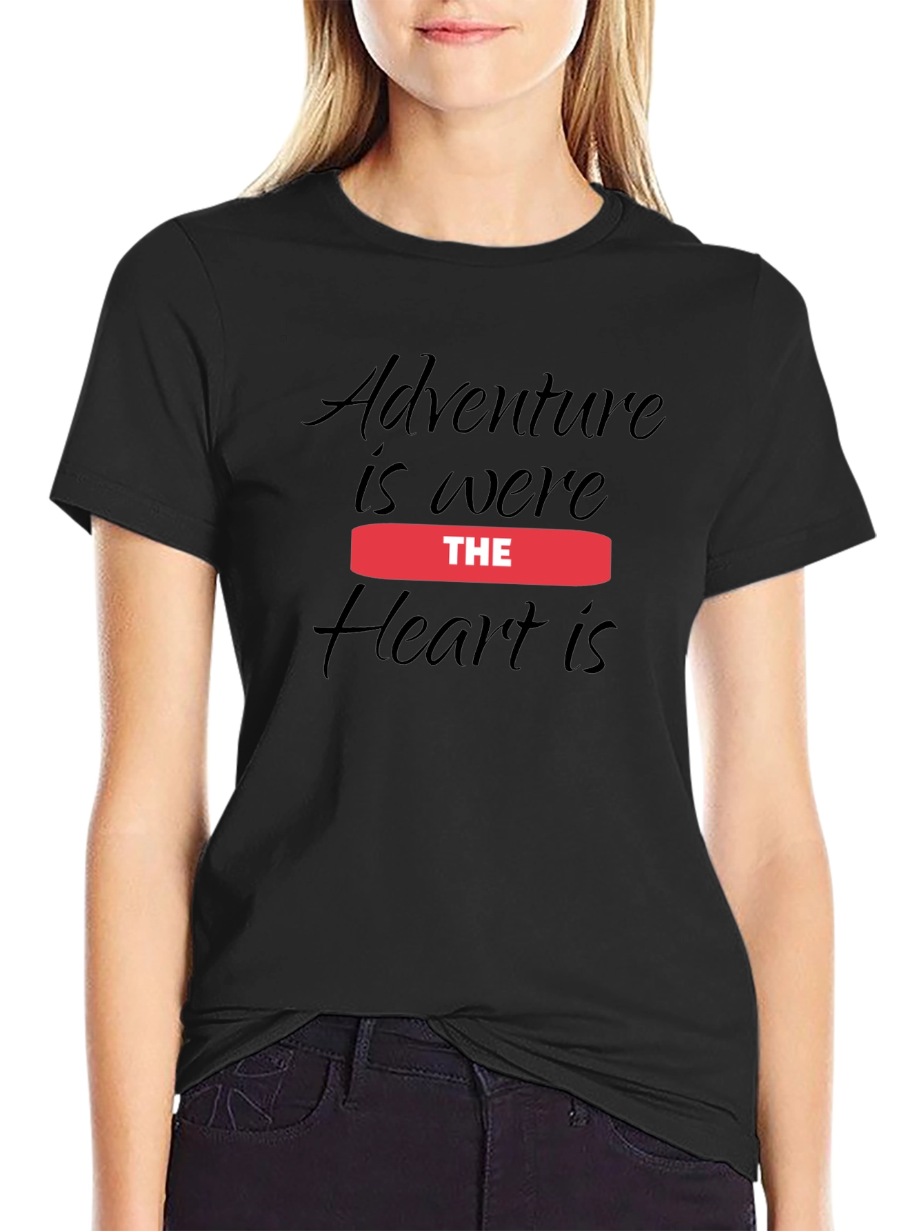 Adventure Heart Black T-Shirt