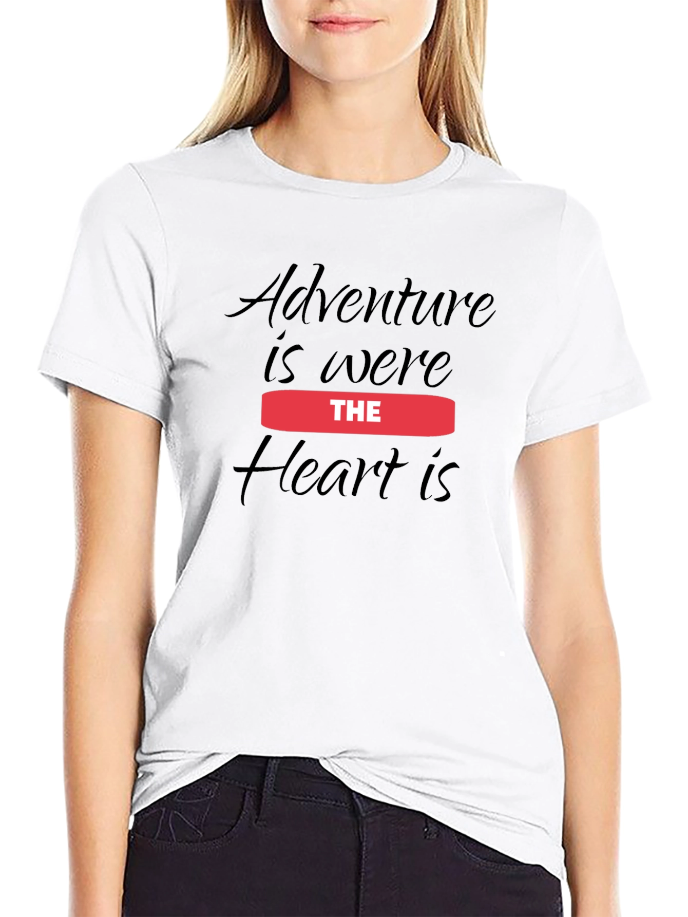 Adventure Heart Black T-Shirt