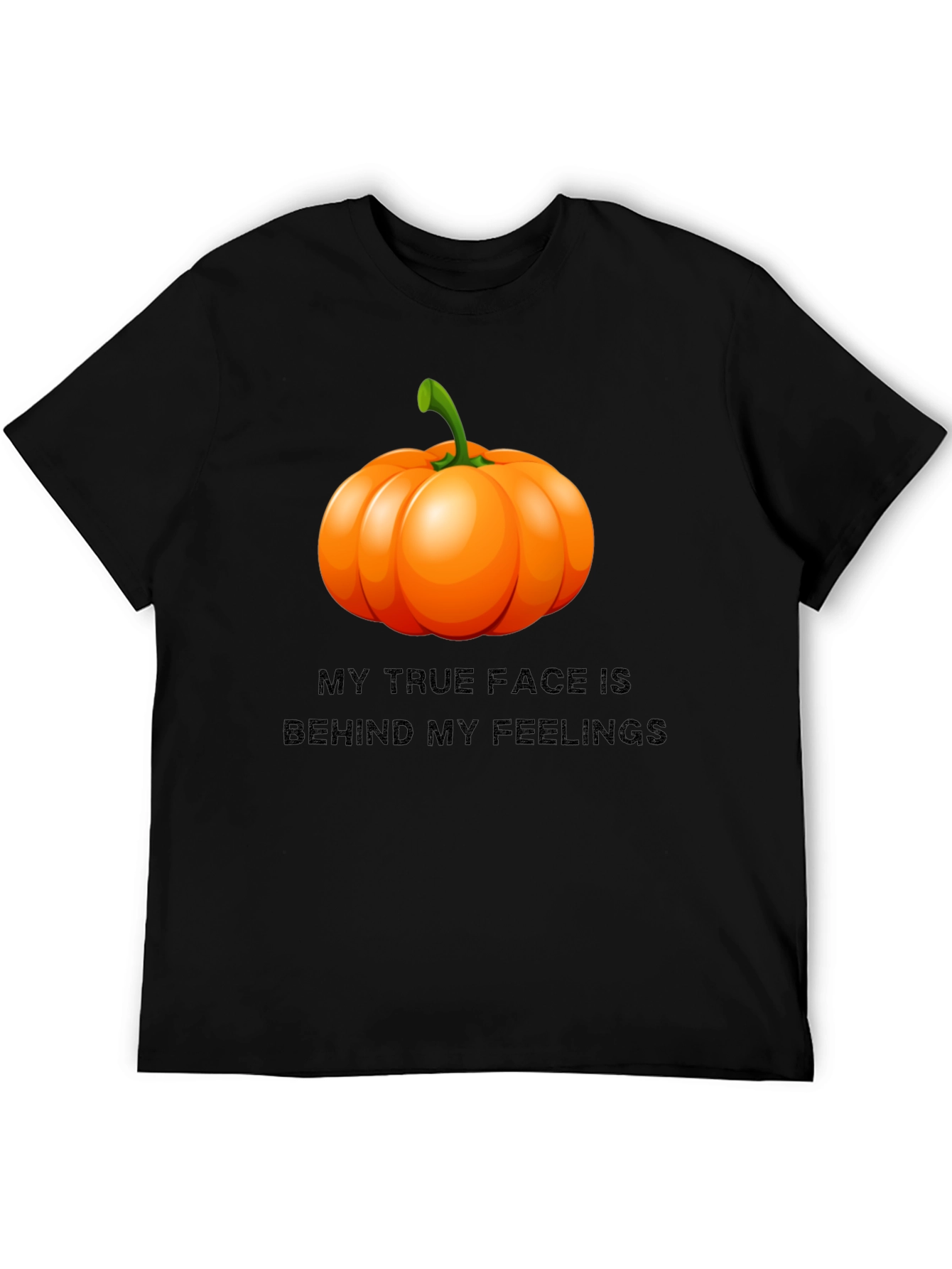 Pumpkin Face Graphic Tee - True Feelings Halloween T-Shirt