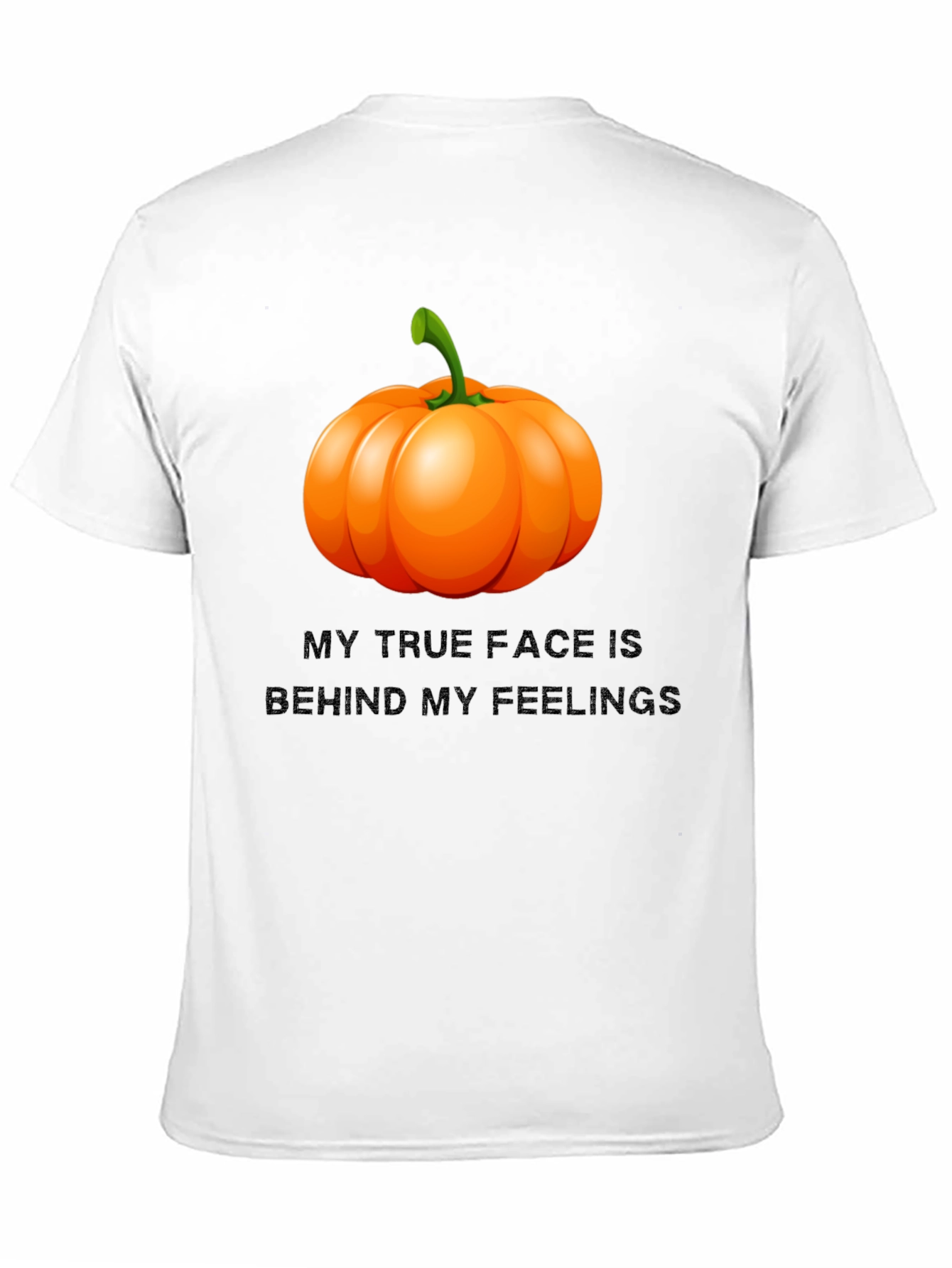 Pumpkin Face Graphic Tee - True Feelings Halloween T-Shirt