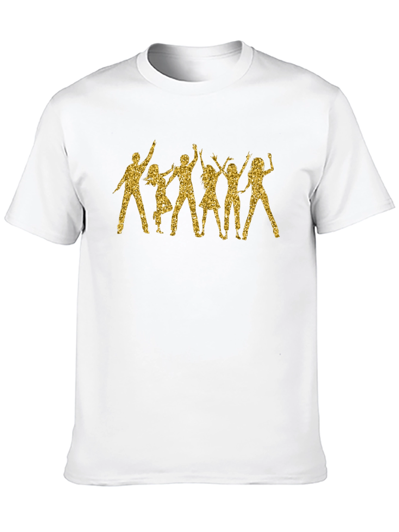 Glitter Party Silhouette Black T-Shirt