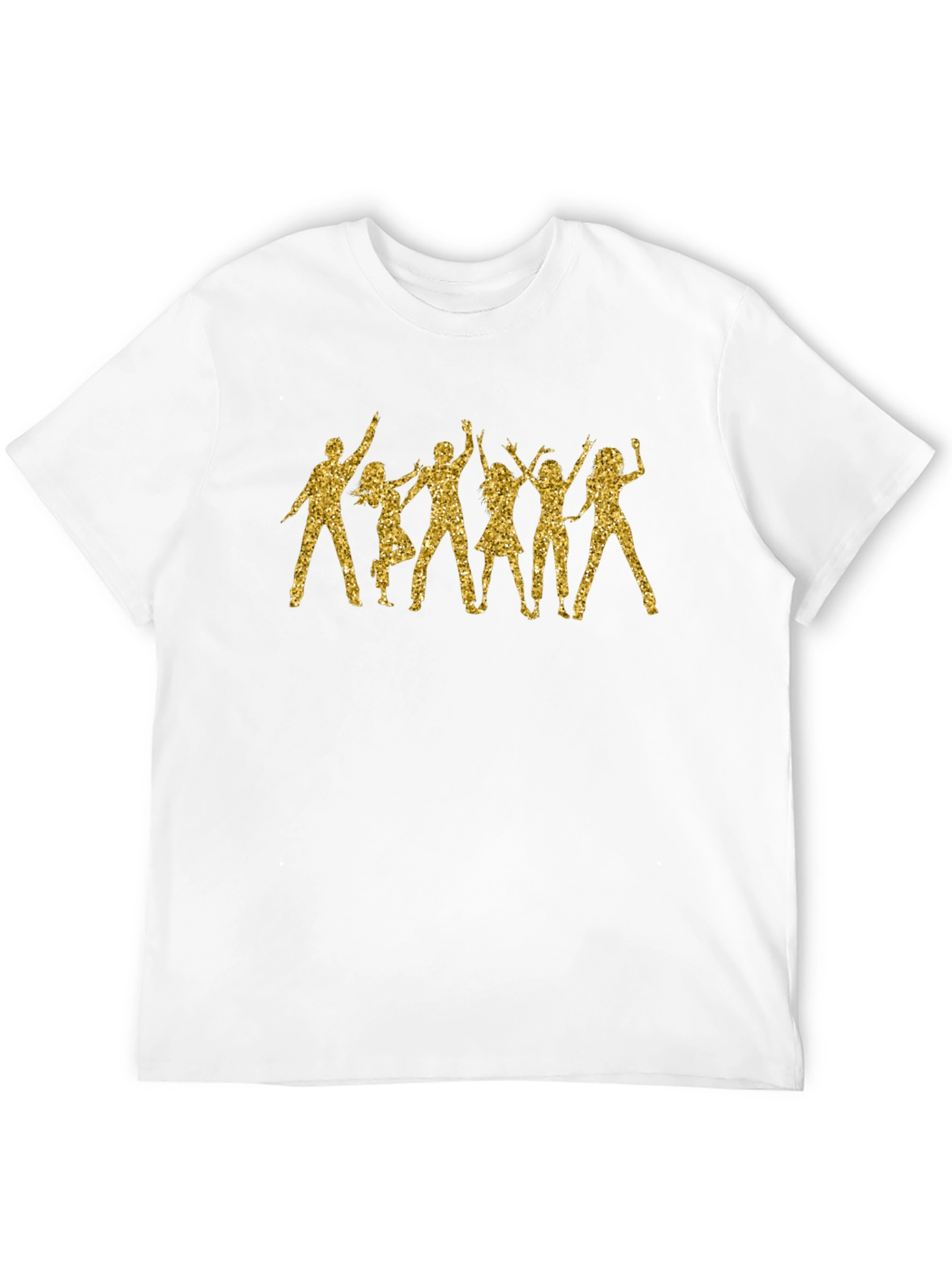 Glitter Party Silhouette Black T-Shirt