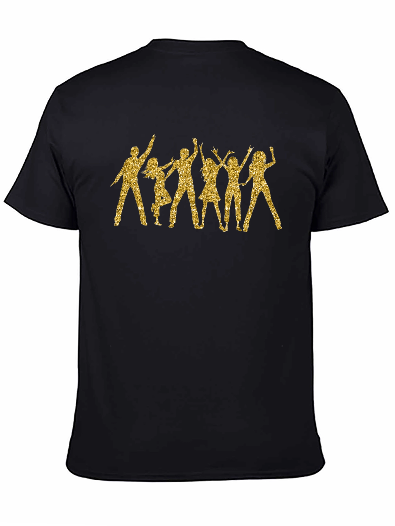 Glitter Party Silhouette Black T-Shirt