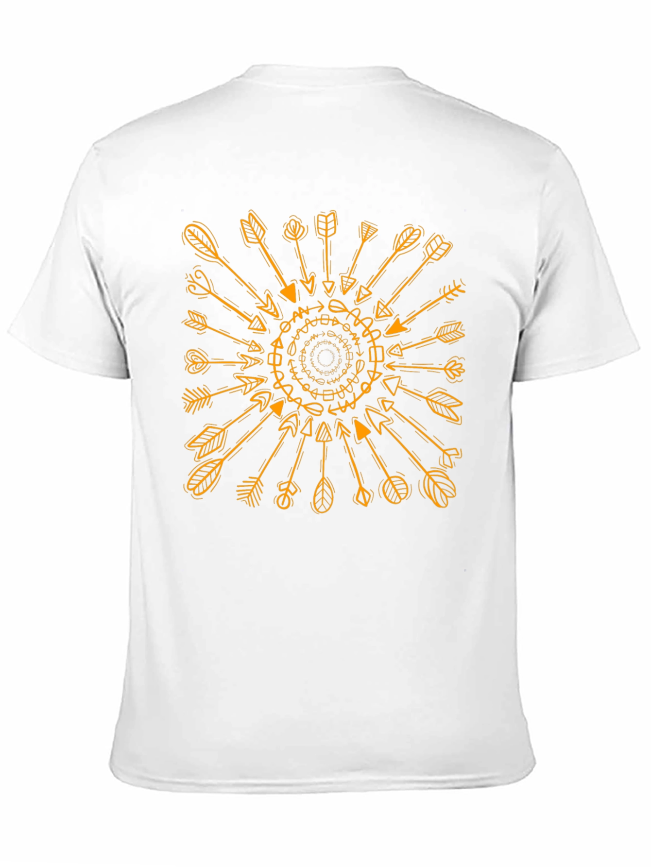 Geometric Arrows Graphic Print Black T-Shirt